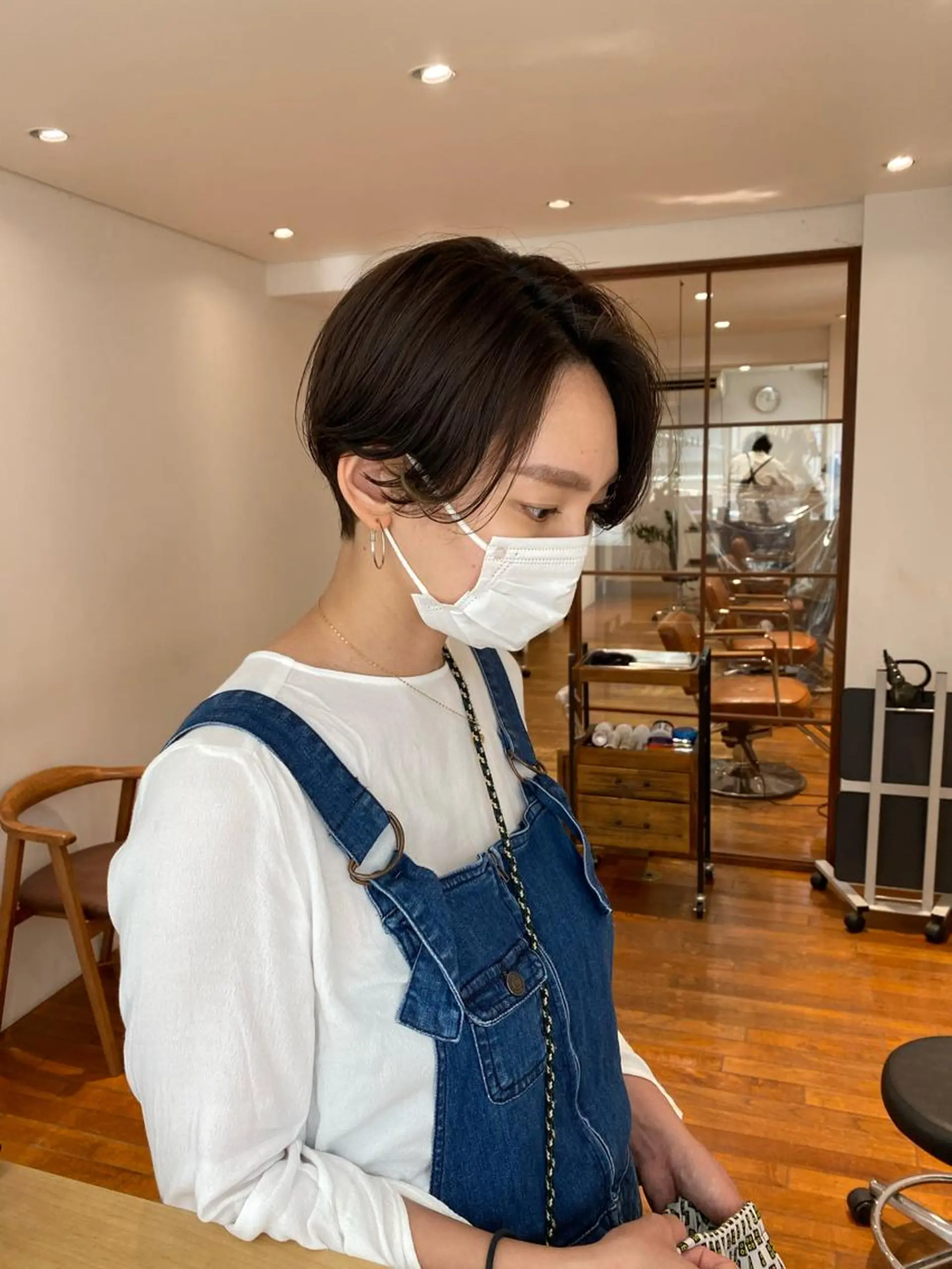 ショート カラー カット ヘアカラー トリートメント salowin三丁目所属・🟩ベージュ/ショー ト/ボブ🟩タカモリのヘアスタイル