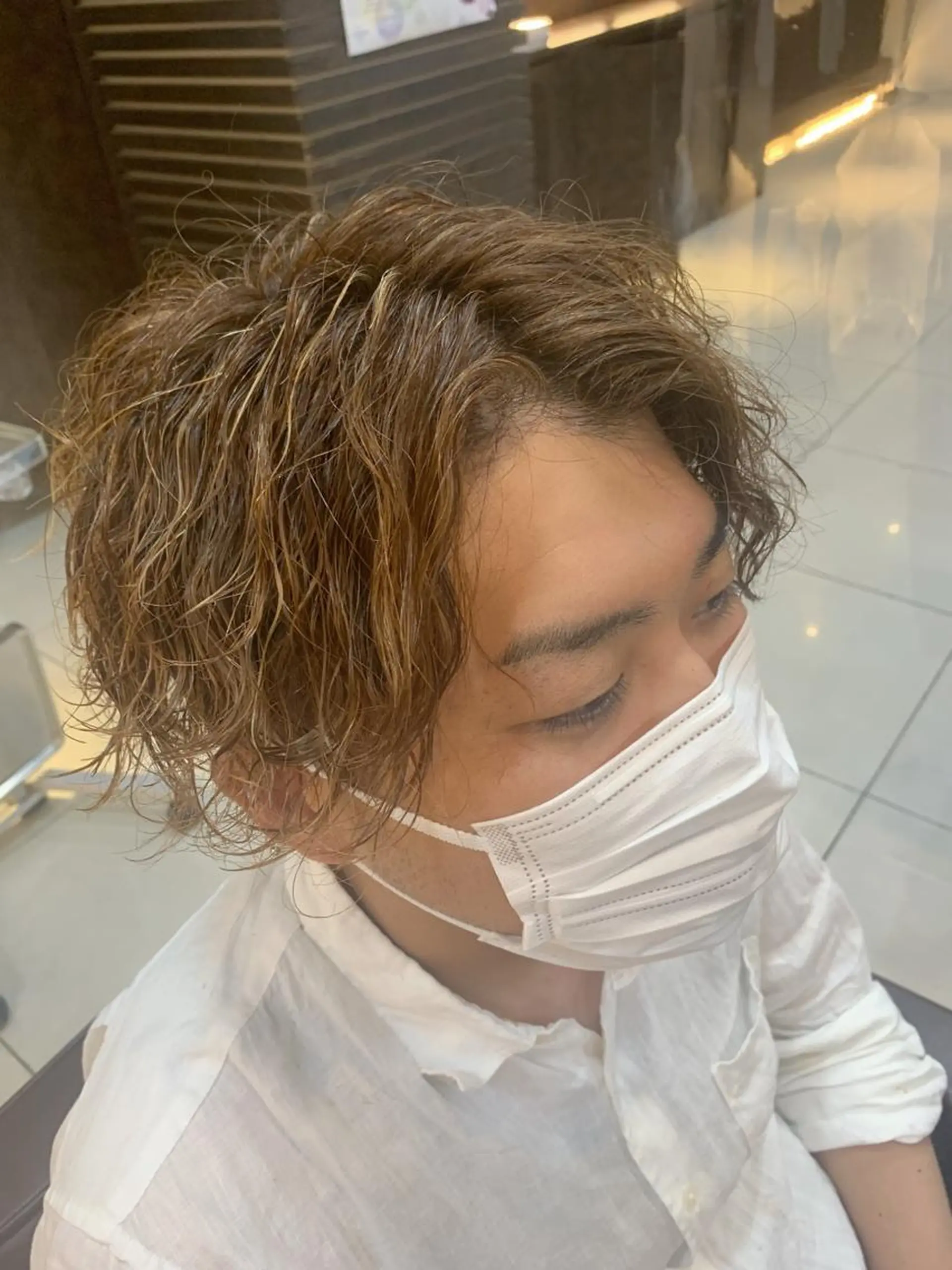 ミディアム 波巻きパーマ/ツイス トスパイラル稲葉のヘアスタイル