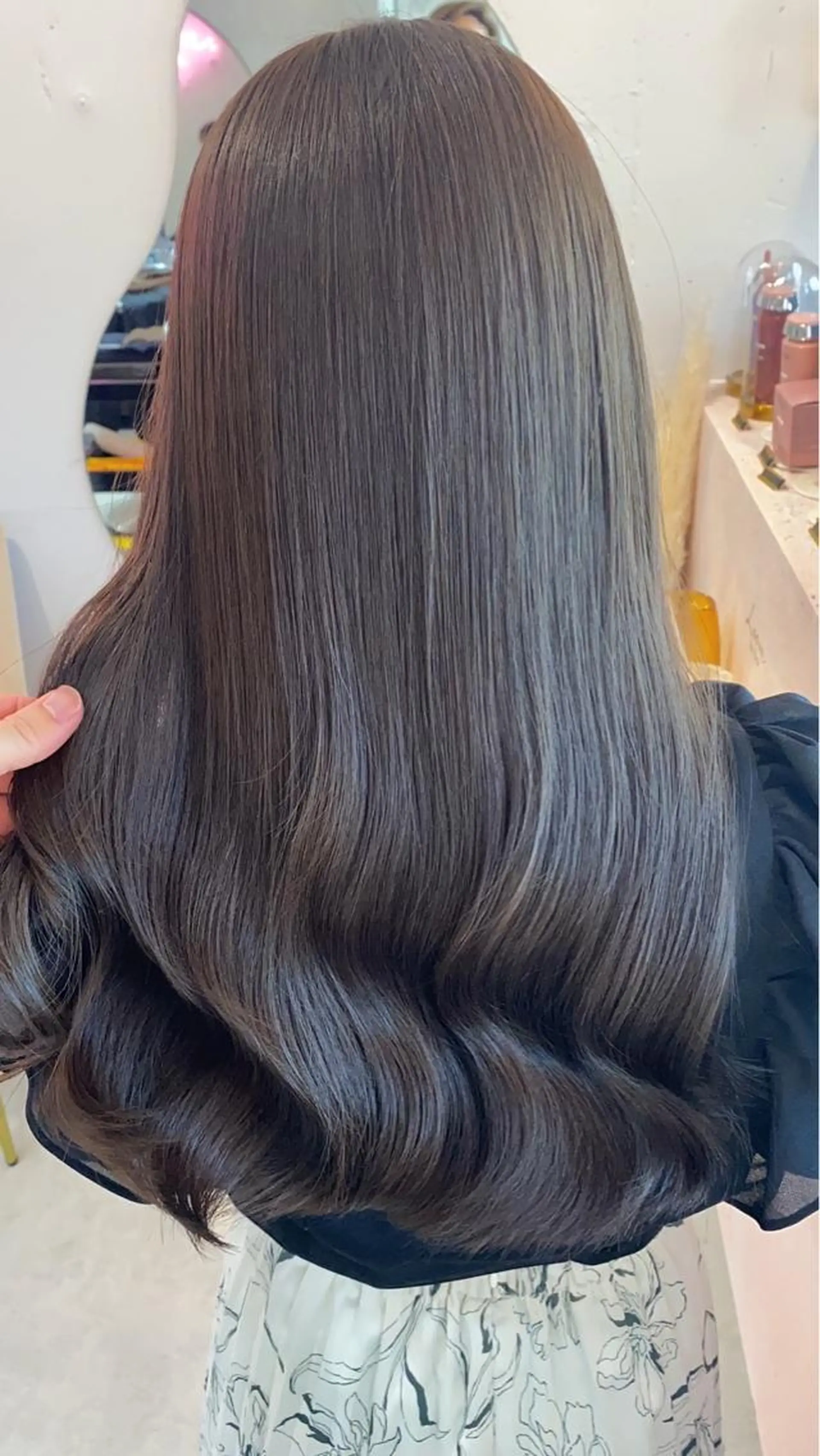 セミロング カラー シールエクステ セミロングパーマ ブリーチ ケアブリーチ ダブルカラー ヘアカラー トリートメント 新宿/韓国風レイヤー 髪質改善/渋谷直樹のヘアスタイル