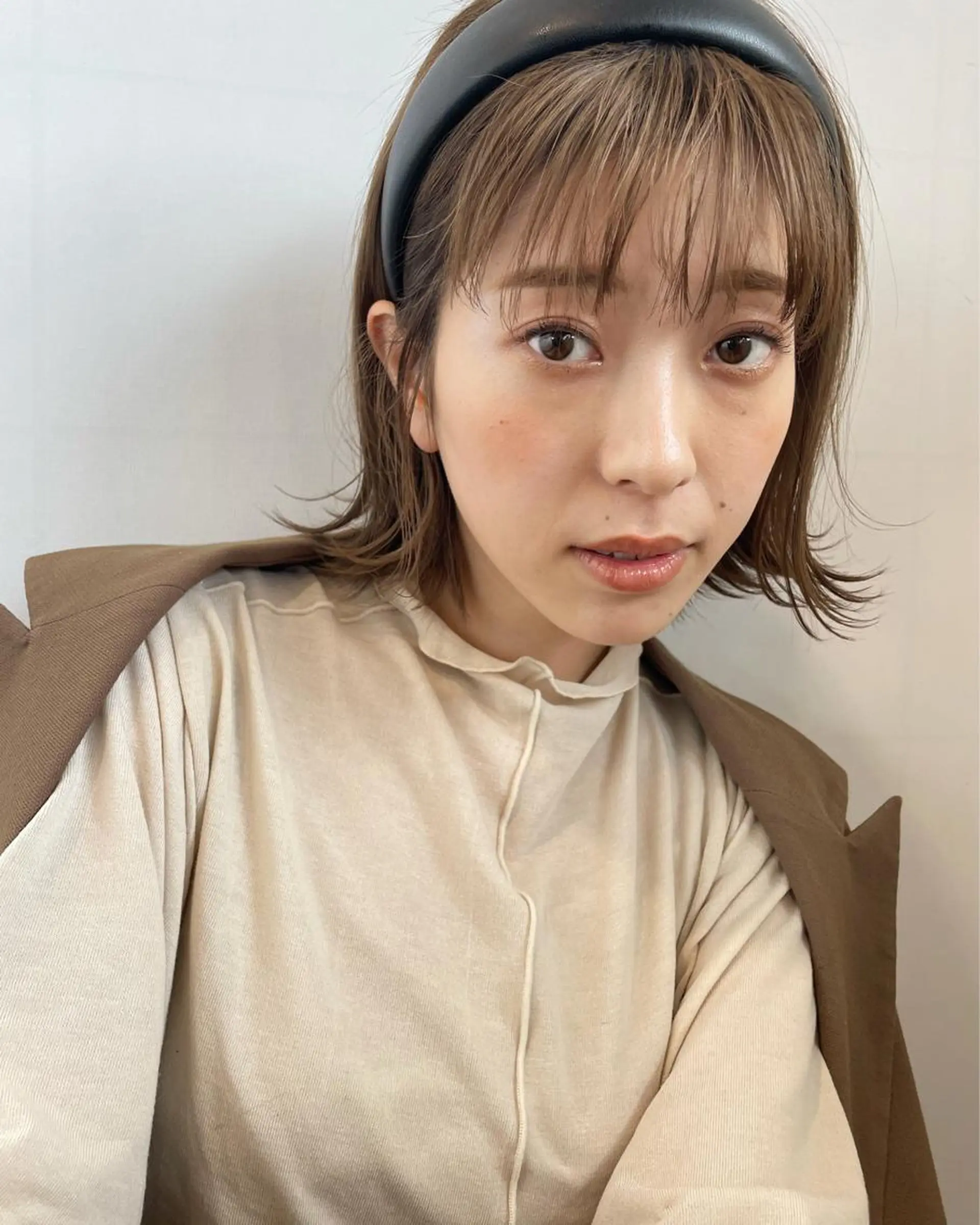 ミディアム カラー ヘアアレンジ カット ヘアカラー トリートメント 徳永 実沙のヘアスタイル