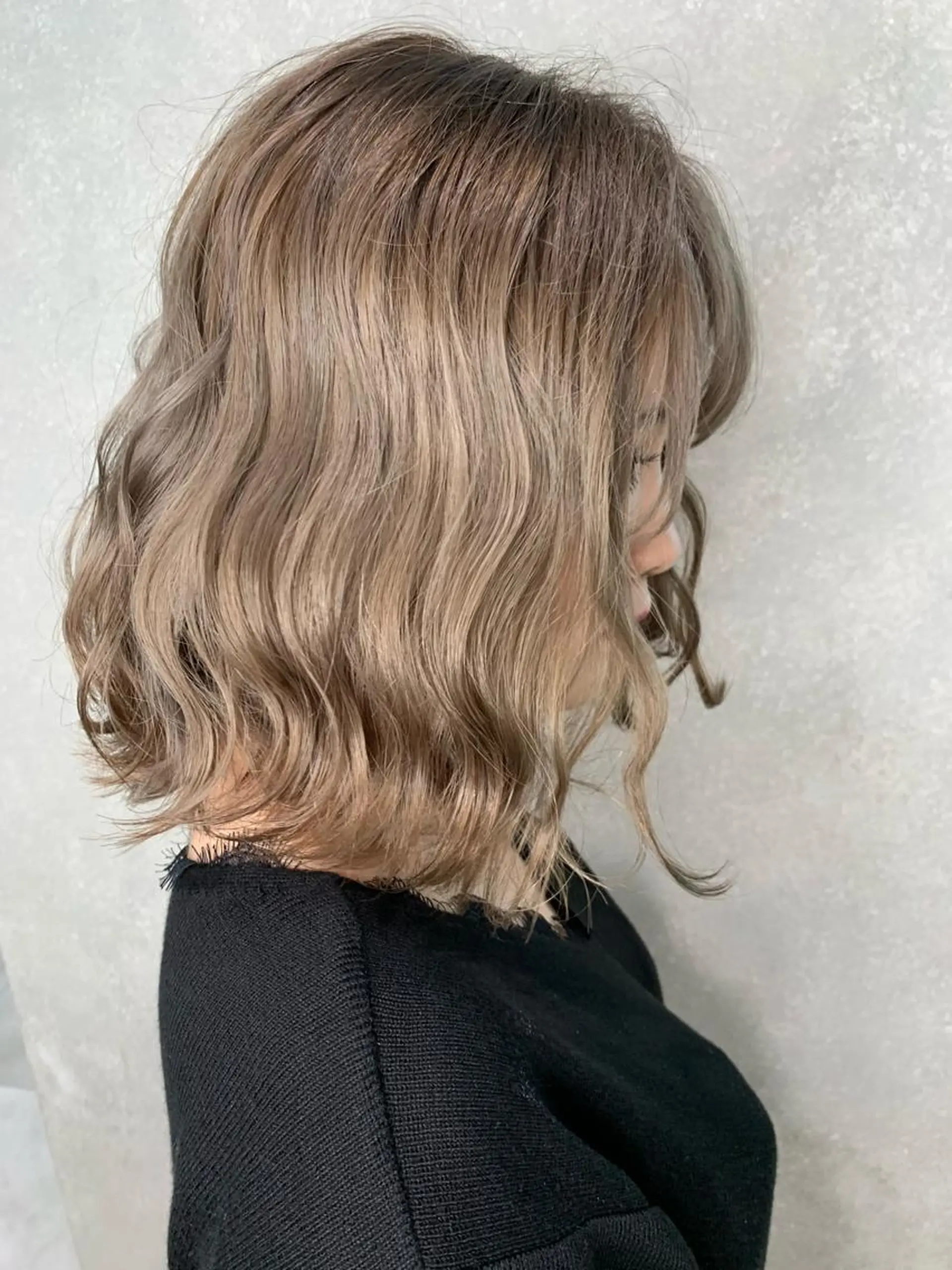 セミロング カラー 酸性ストレート・ メンズ 三原 楊子のヘアスタイル