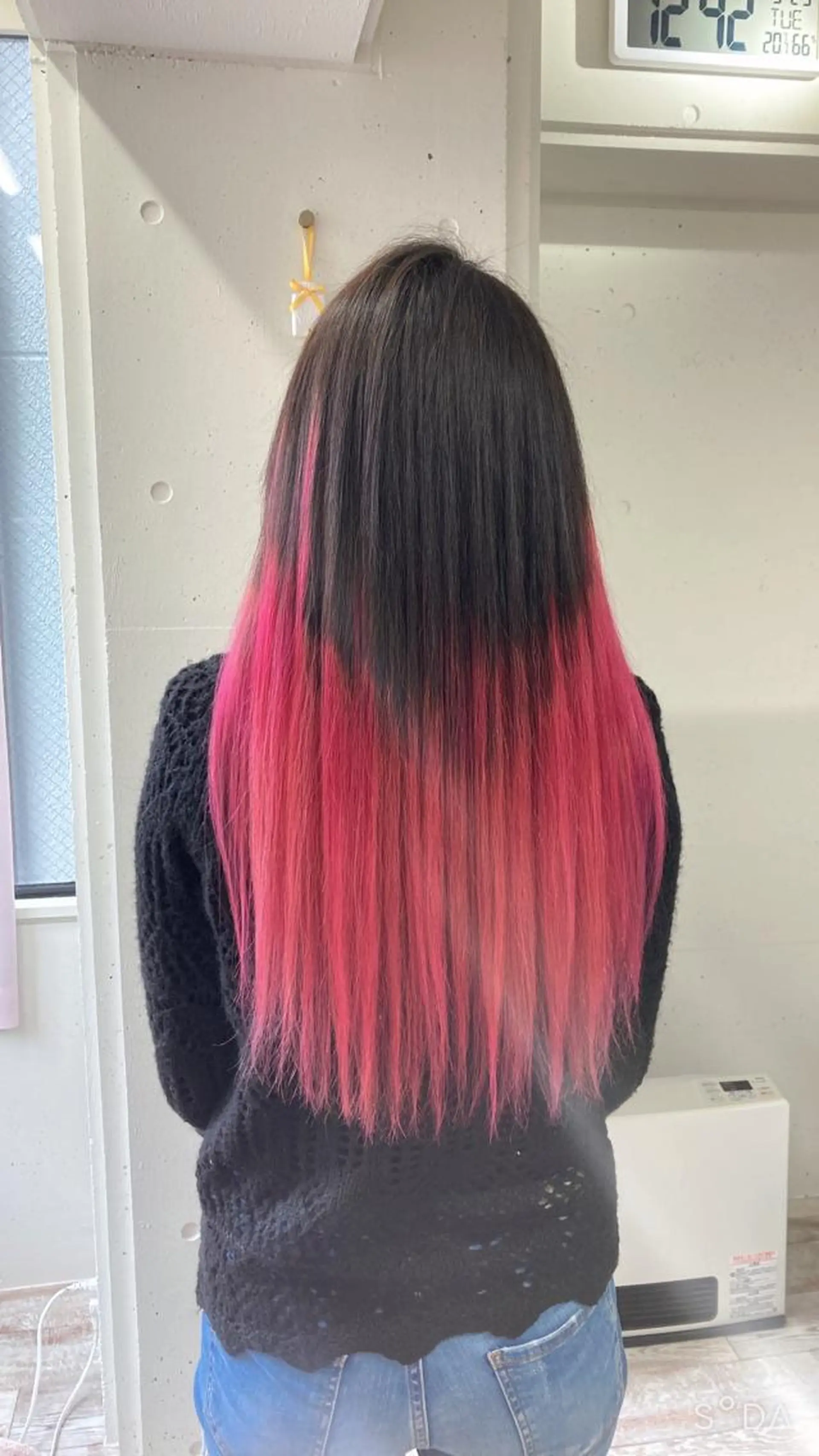 ロング カラー グラデーションカラー ピンクカラー ミルミー美容室所属・🦄💒💓齎藤 七海子🦄💒💓のマツエク・マツパデザイン
