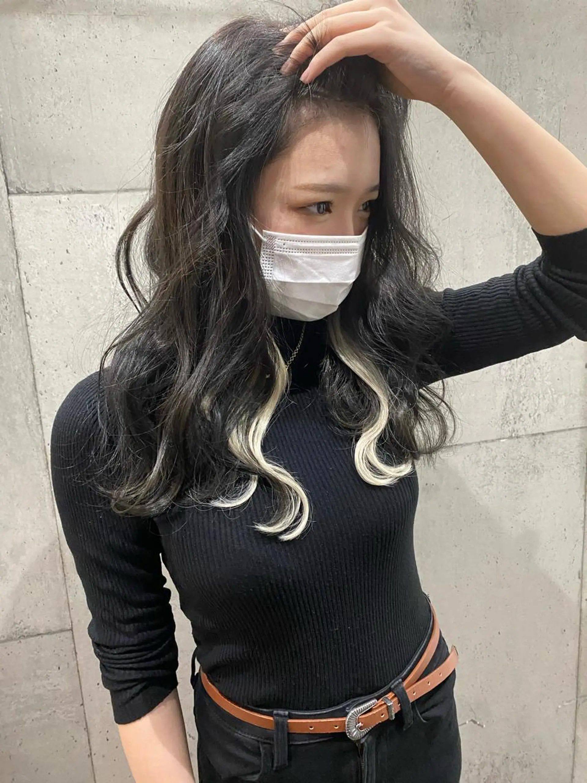 セミロング カラー ヘアアレンジ インナーカラー hair  space Atoz所属・東 寛道のヘアスタイル