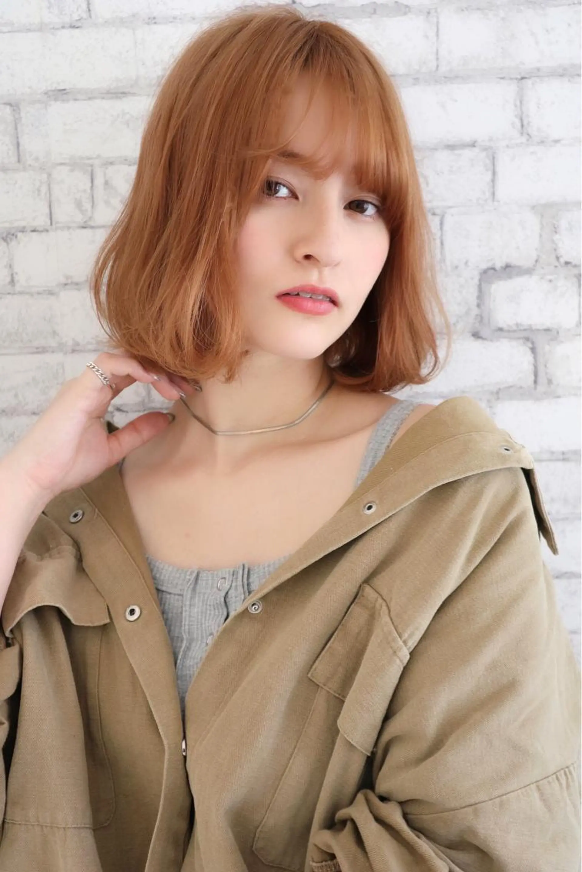 ショート パーマ ショートボブ ボブ ショートヘア ダメージレスカラー /透明感カラー 上長のヘアスタイル