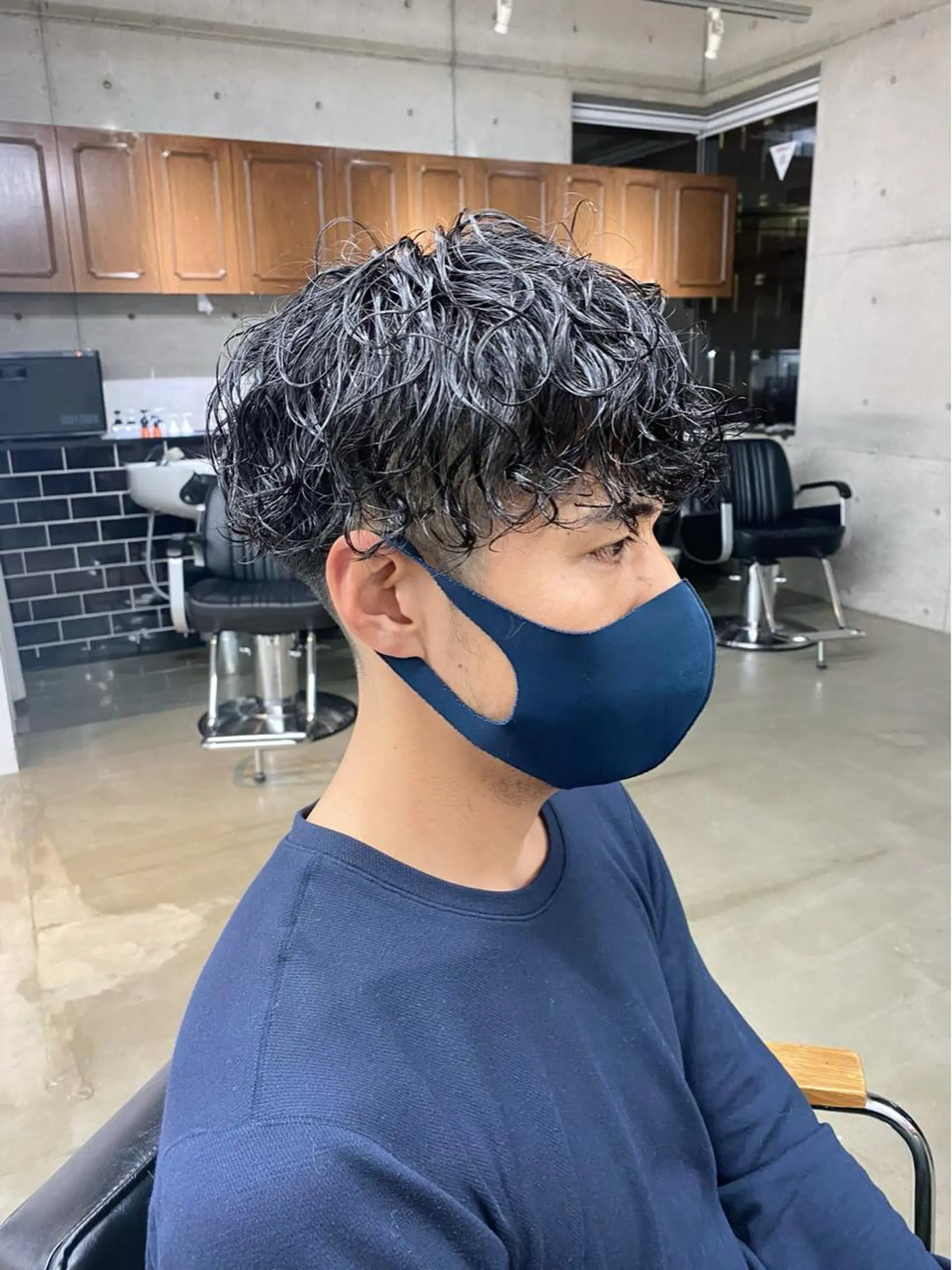 ショート パーマ メンズ マッシュ メンズパーマ スパイラルパーマ カット パーマ son hair HIROEのヘアスタイル