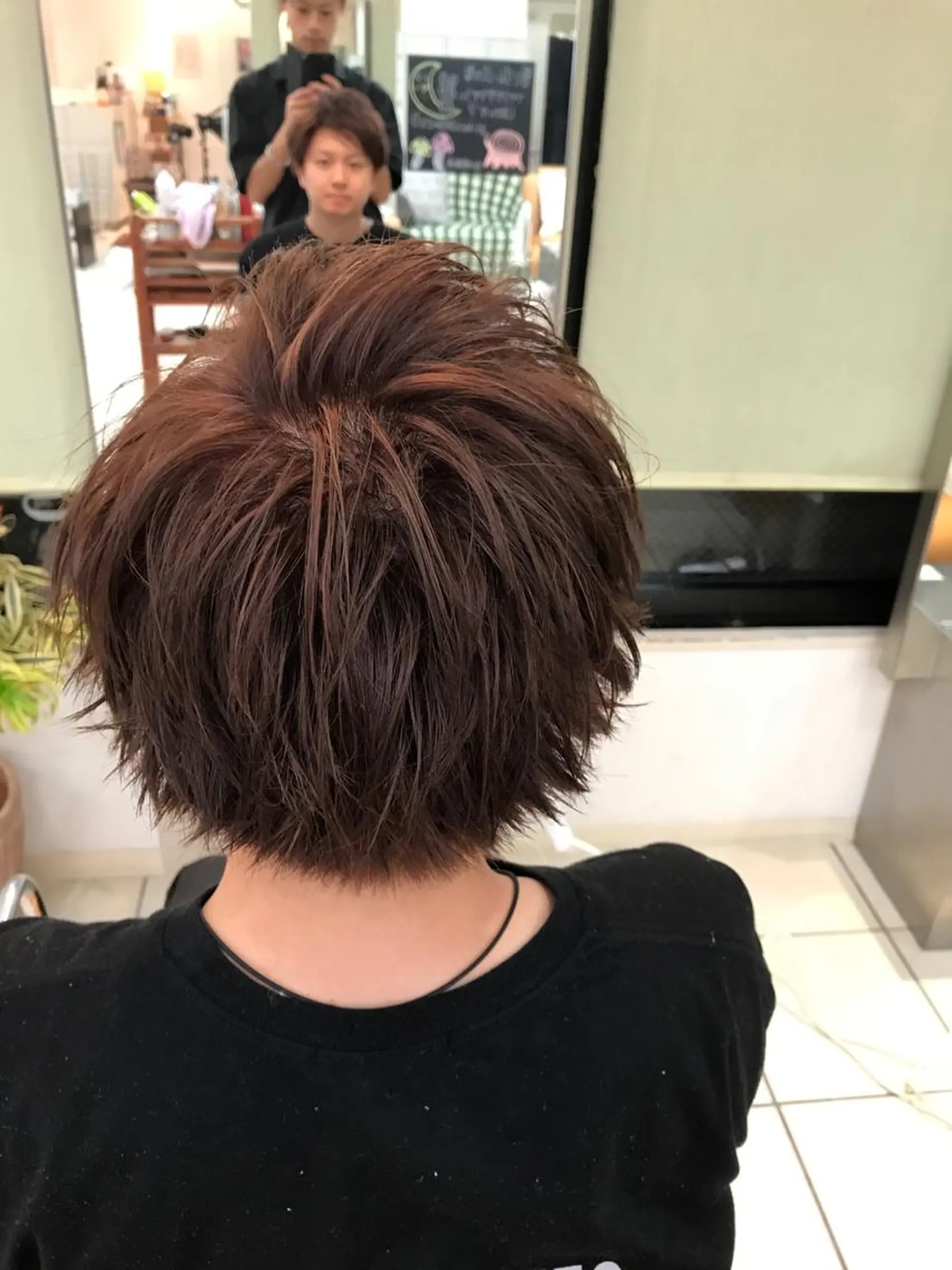 ショート カラー メンズ アッシュ ピンクカラー ピンクアッシュ レイヤーカット No.1赤池宏隆のヘアスタイル