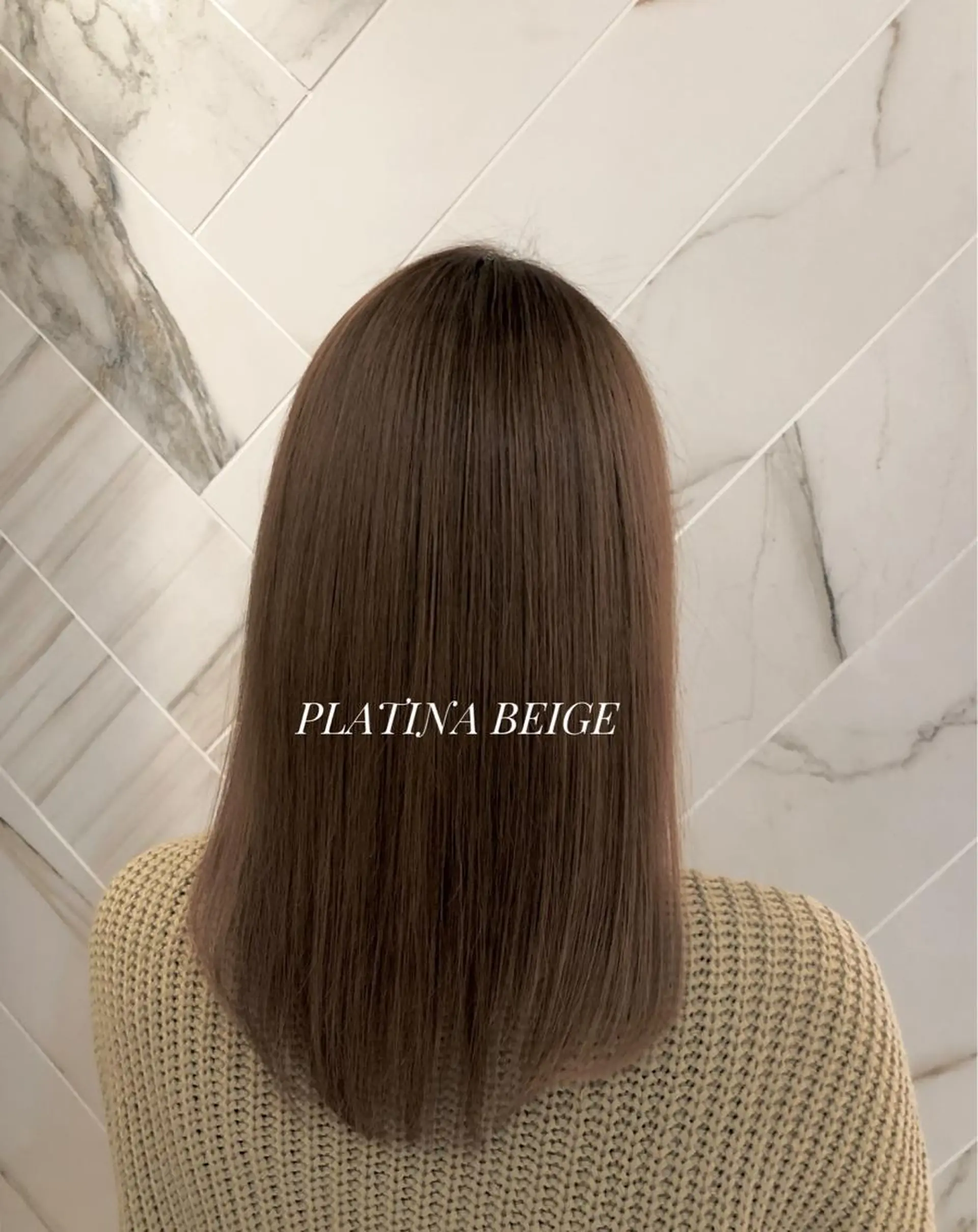 ミディアム カラー ヘアアレンジ ポニーテール アッシュ ベージュカラー ブリーチ 透明感カラー ✨似合うのその先へ✨ 田中延和のヘアスタイル