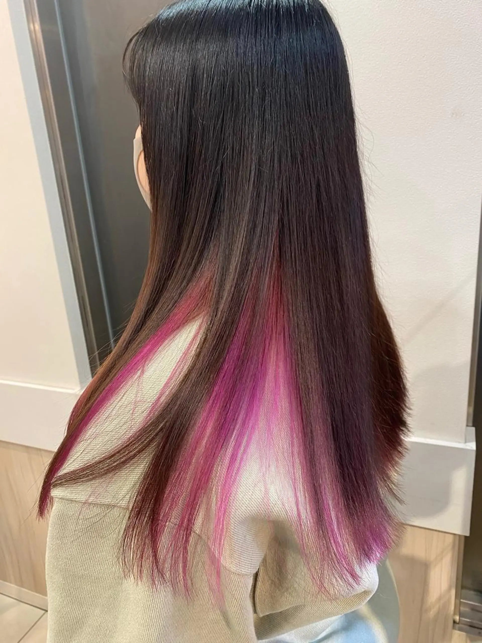 ロング カラー たけだゆめ ダブルカラーのヘアスタイル