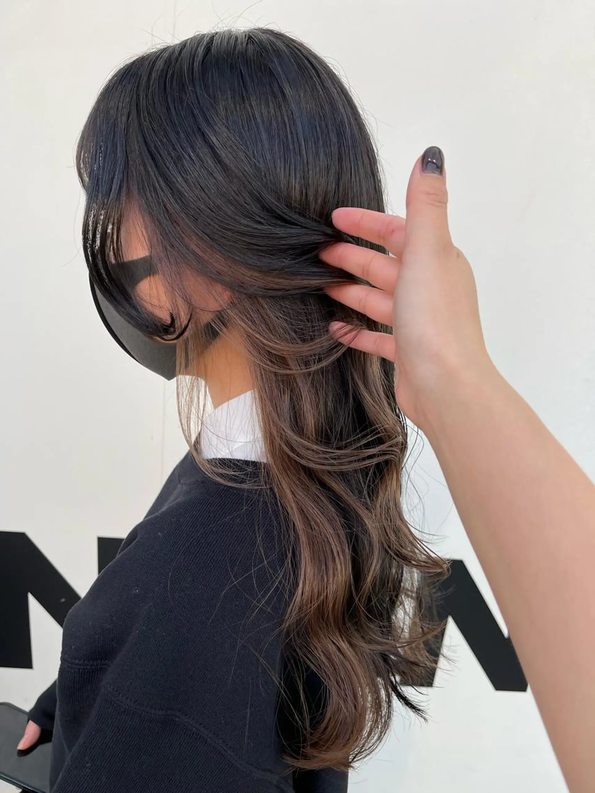 ロング ヘアカラー トリートメント 韓国🩵海外ヘア 宮川華奈のヘアスタイル