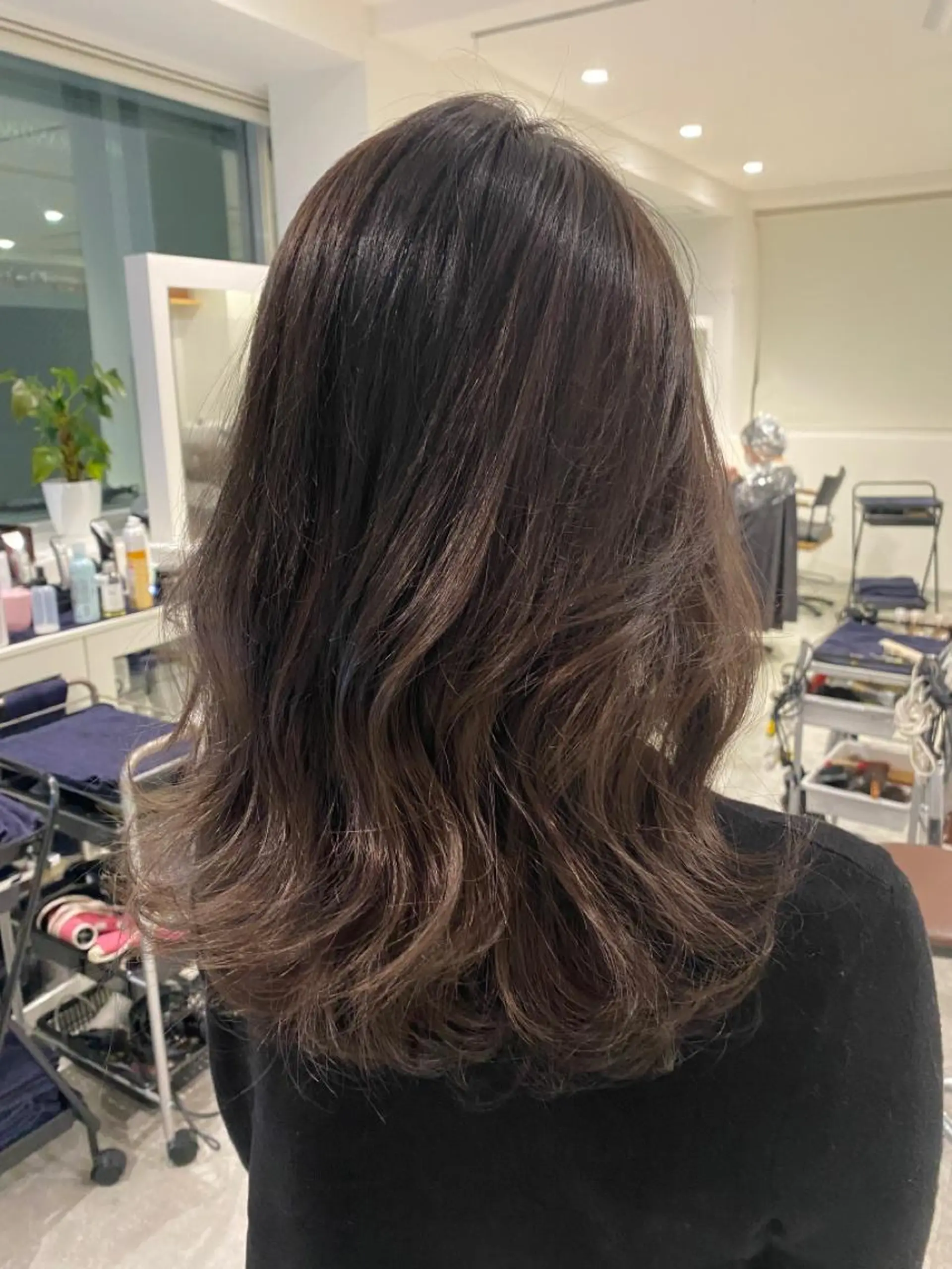 ミディアム カラー ベージュカラー ラベンダーカラー ラベンダーベージュ ヘアカラー トリートメント JILBLAN京都 ショート/ハイライトのヘアスタイル