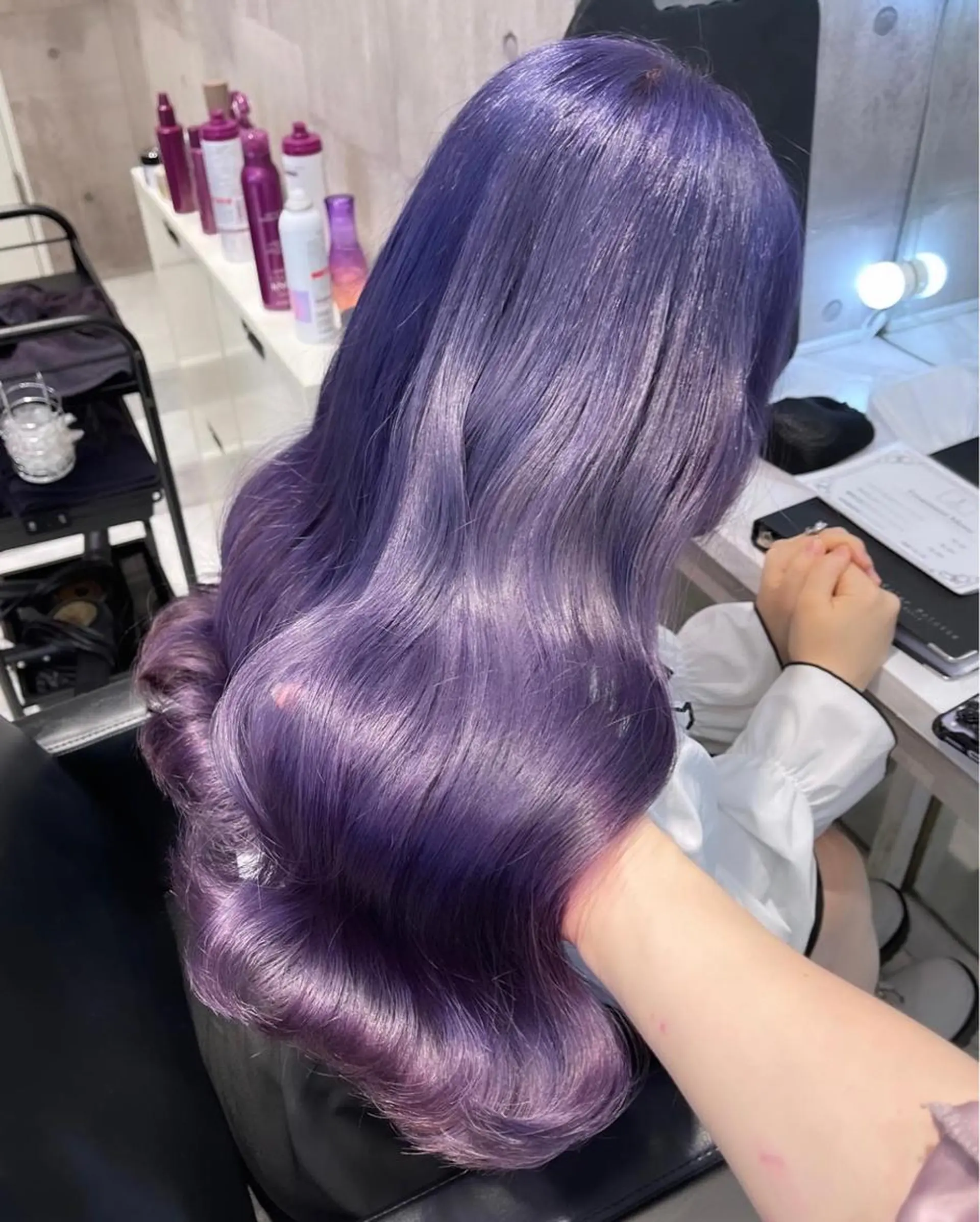 ロング カラー パーマ ヘアアレンジ メンズ キッズ ネイル マツエク・マツパ アイブロウ 🎀韓国スタイル YURINA🎀のヘアスタイル