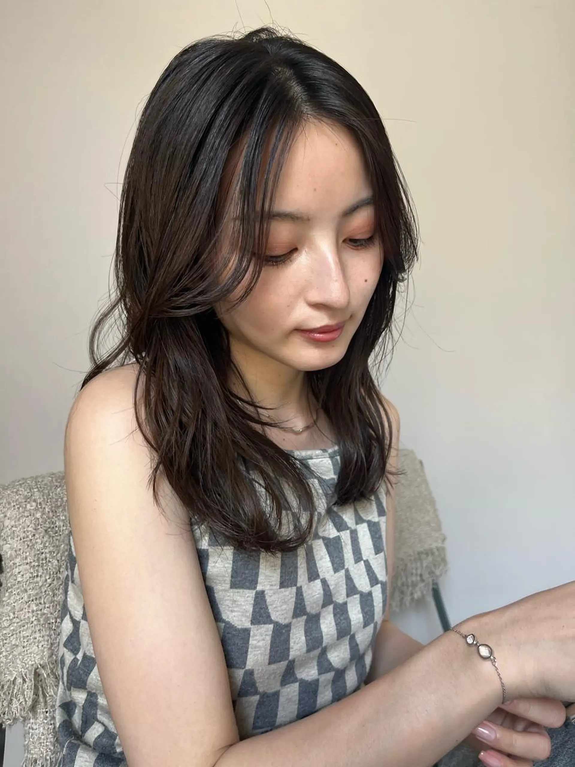 ミディアム カラー MINX The pass所属・透明感ケアカラー/ レイヤー/ryokaのヘアスタイル