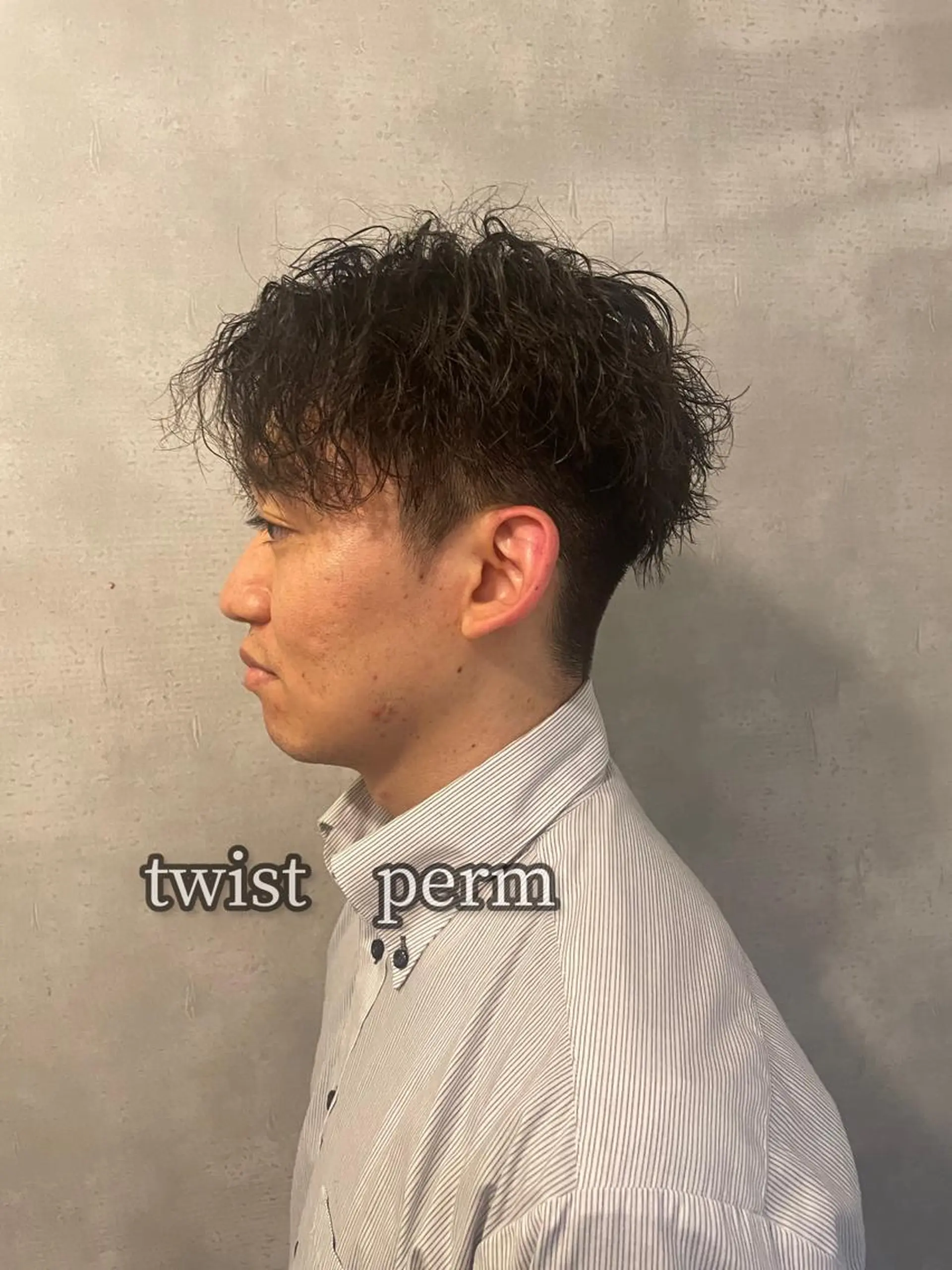 メンズ センターパート マッシュ メンズパーマ メンズツイストパーマ ツーブロック カット パーマ ヘアセット フリーランスシェアサロンルレイル所属・心斎橋/メンズ /ルレイル/地形真希のヘアスタイル