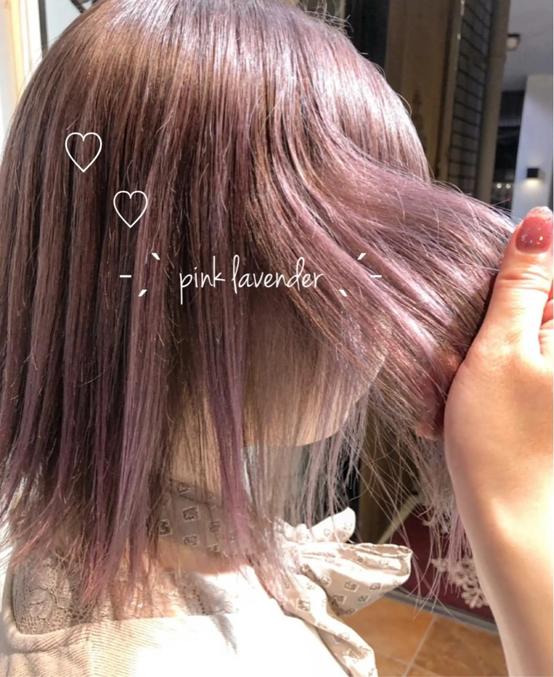 ミディアム ヘアカラー ヘアセット sweep天神☁️ ルカ┊透明感カラーのヘアスタイル