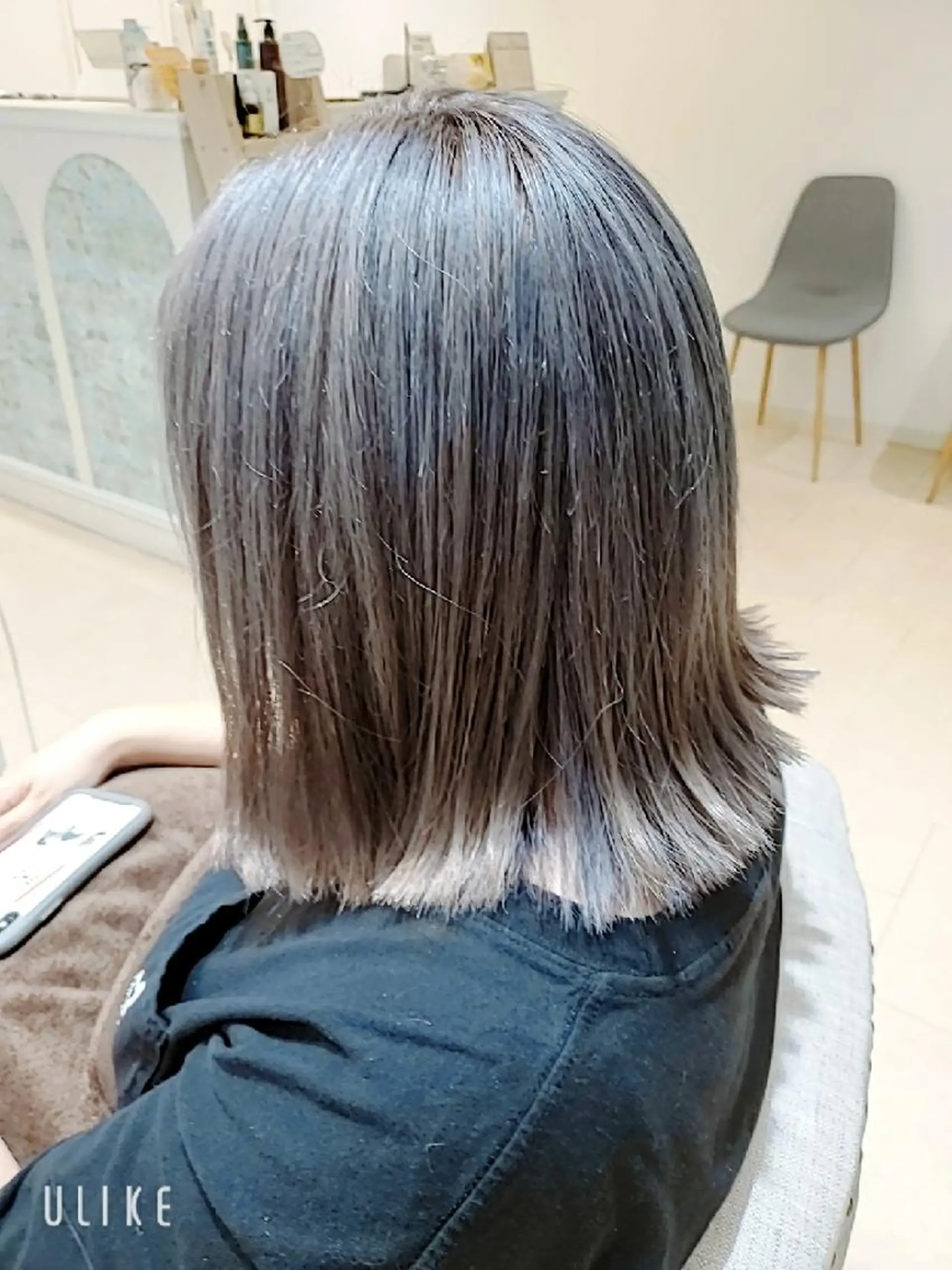 ミディアム カラー グレージュ 💎カラー特化💎 長嶺文江💎のヘアスタイル