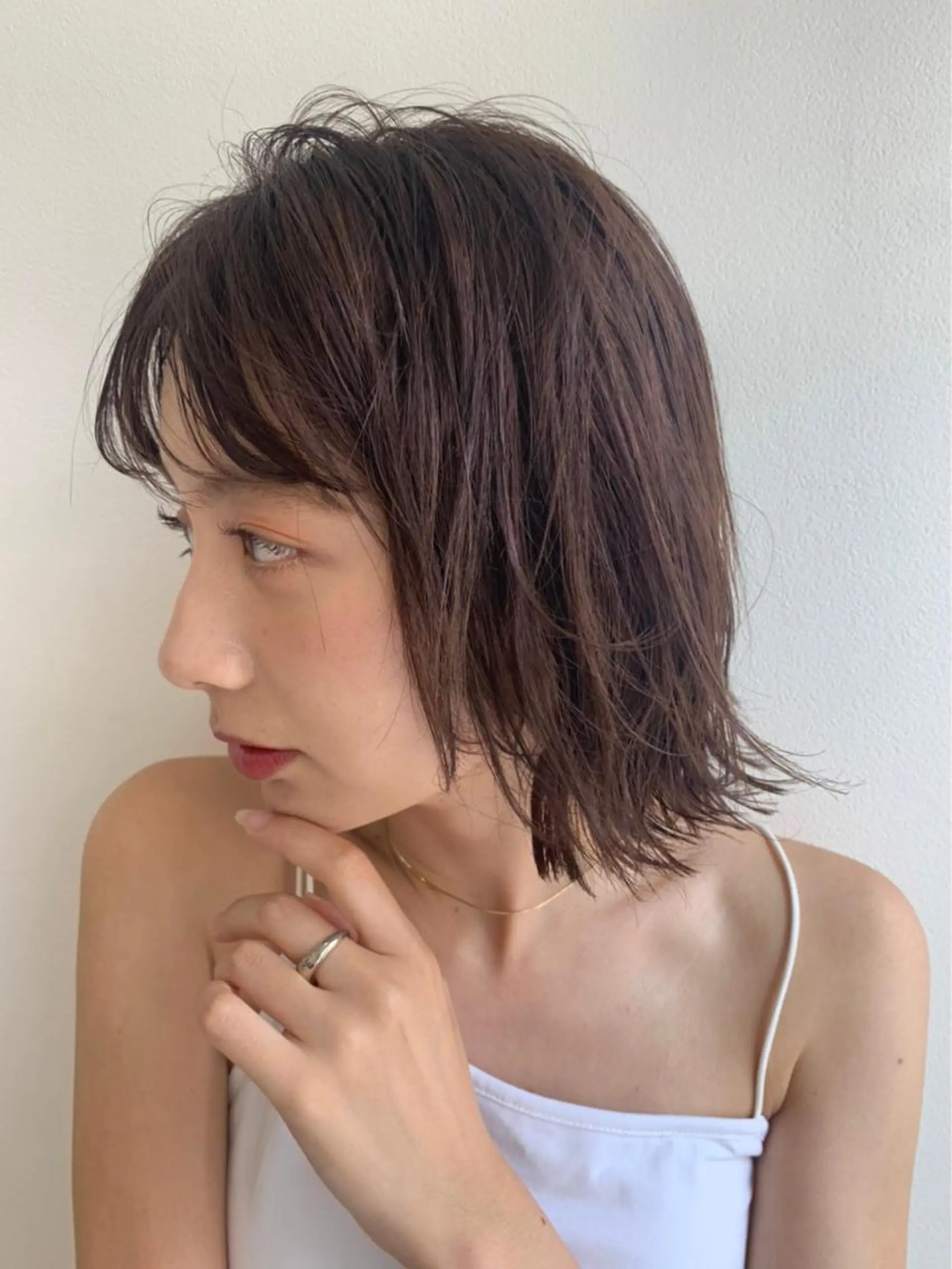 ミディアム カラー カット トリートメント nishido ハイライト/メンズのヘアスタイル