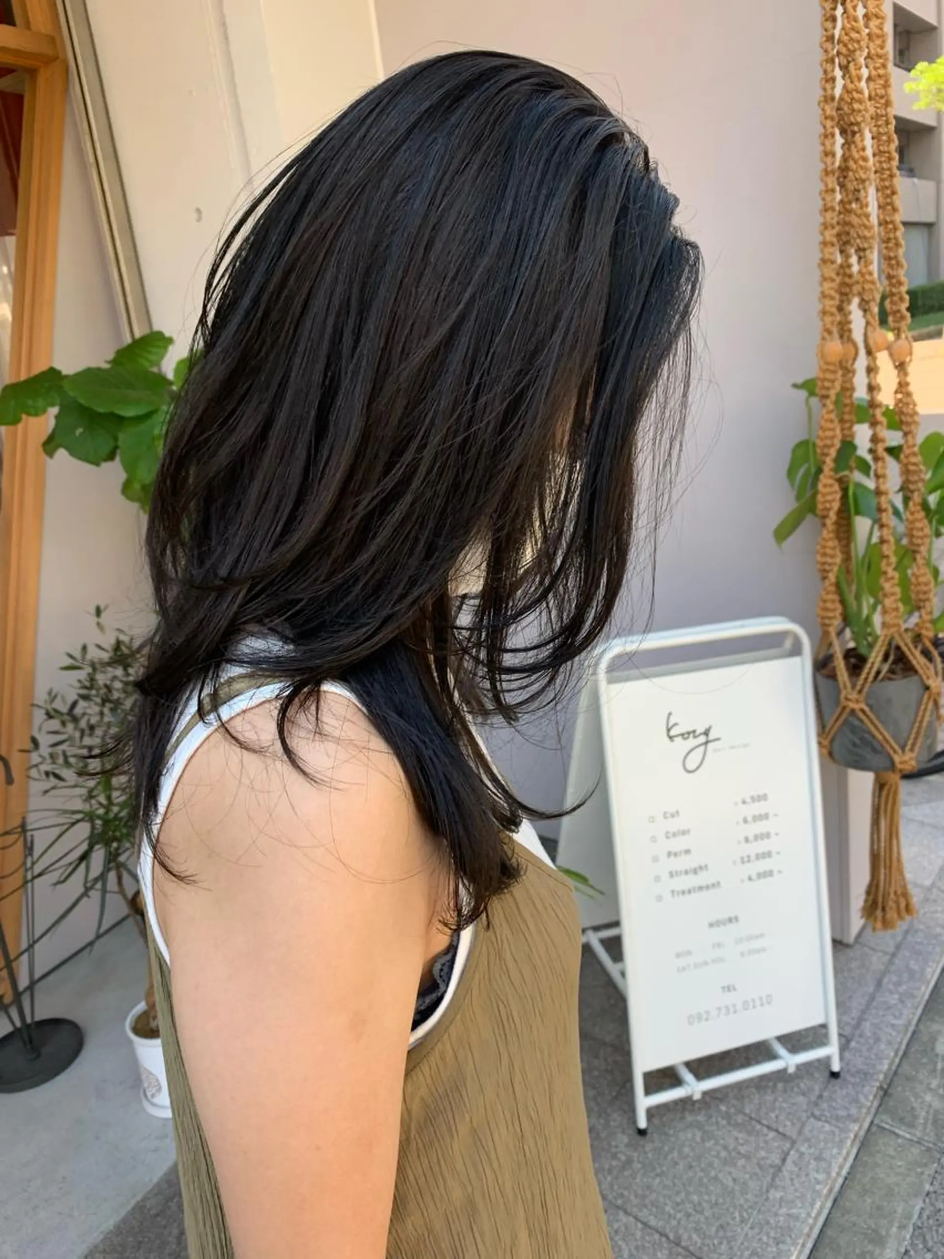 ロング カラー 透明感カラー ハイライトカラー ハイトーンカラー ボブ くびれヘア カット ヘアカラー トリートメント Kozy  hair design所属・東 史夏のヘアスタイル