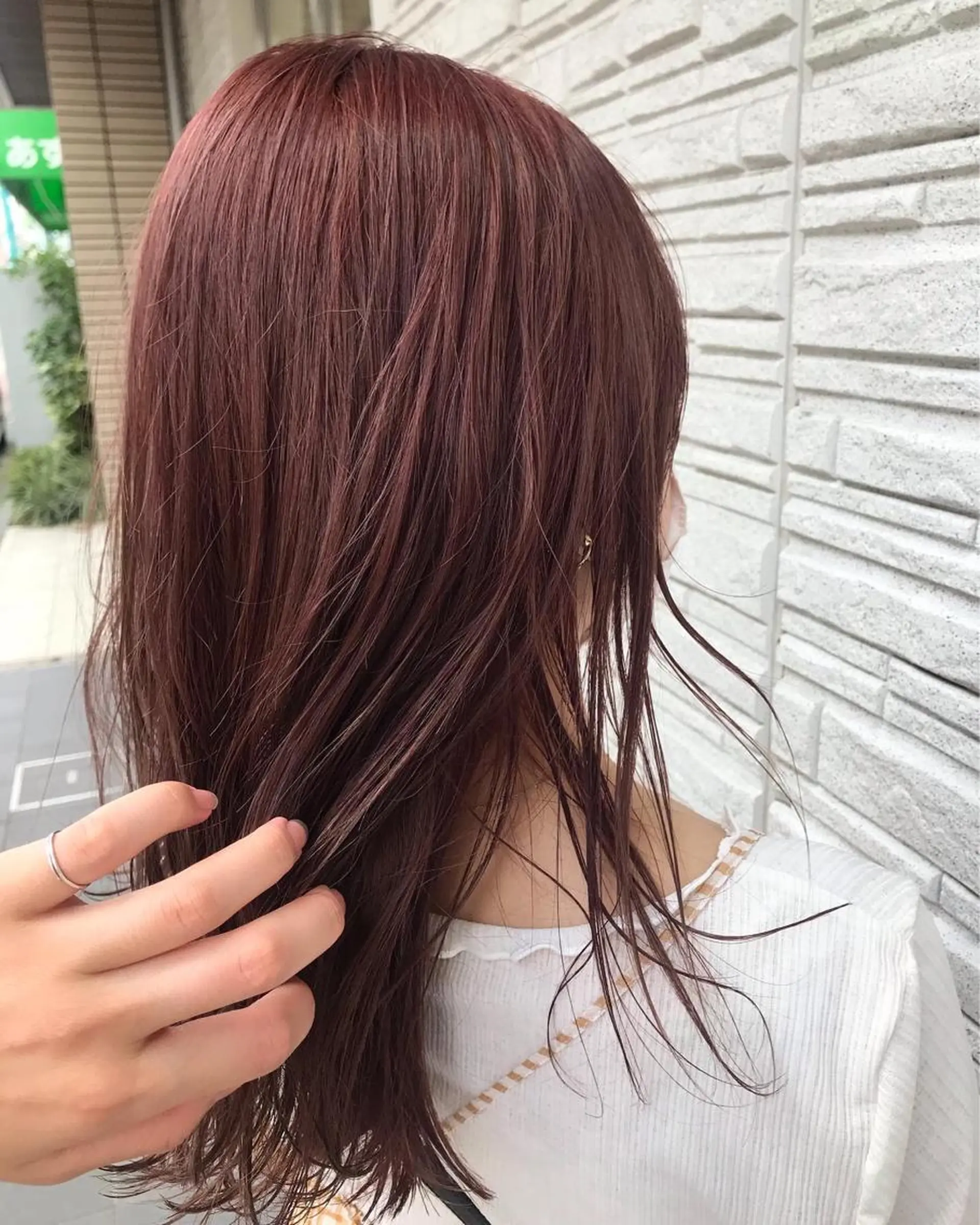 ロング カラー 暖色カラー🍊 ボブ🌿顔周りcutのヘアスタイル