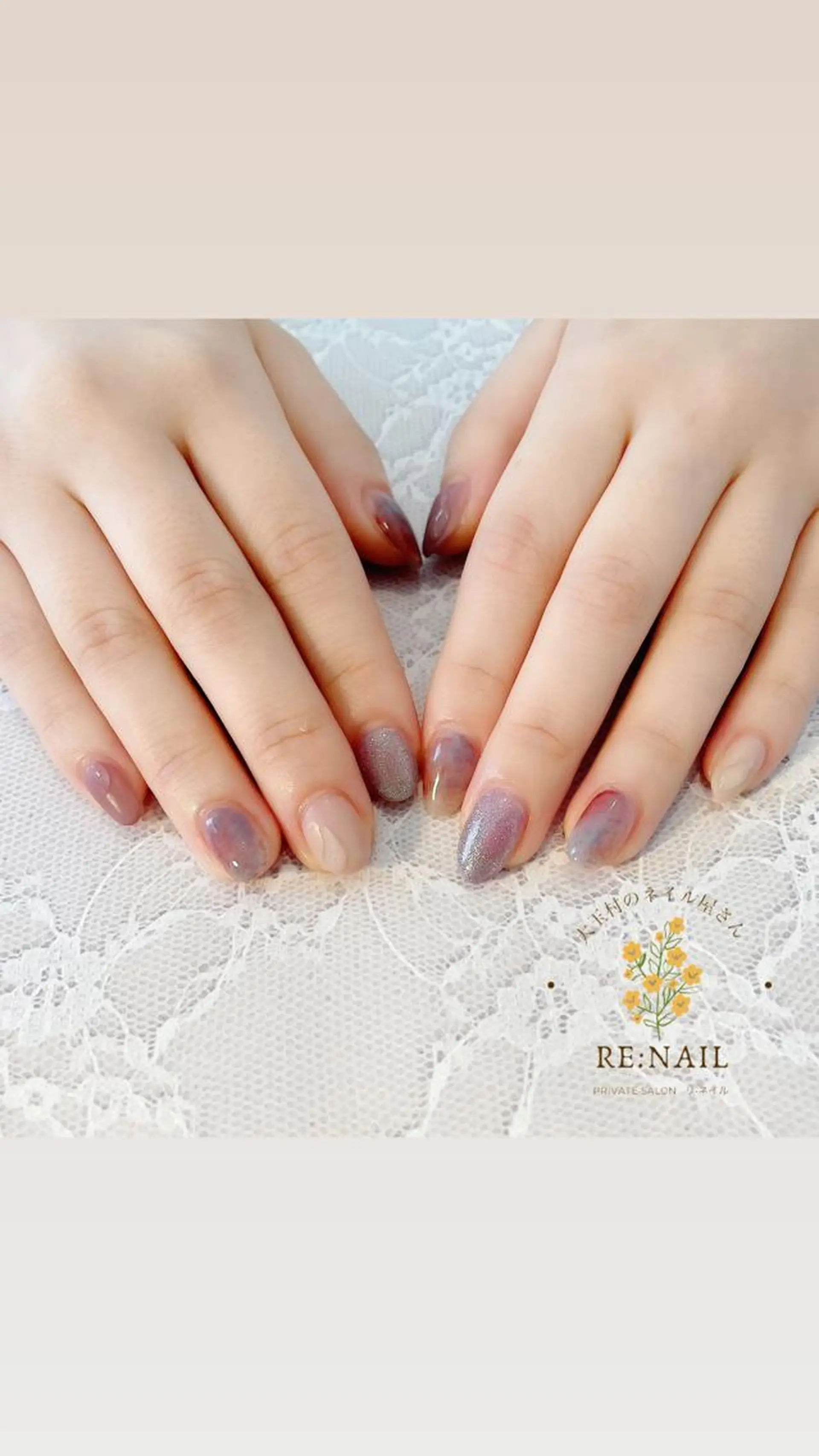 ネイル ニュアンスネイル かんの りなのネイルデザイン