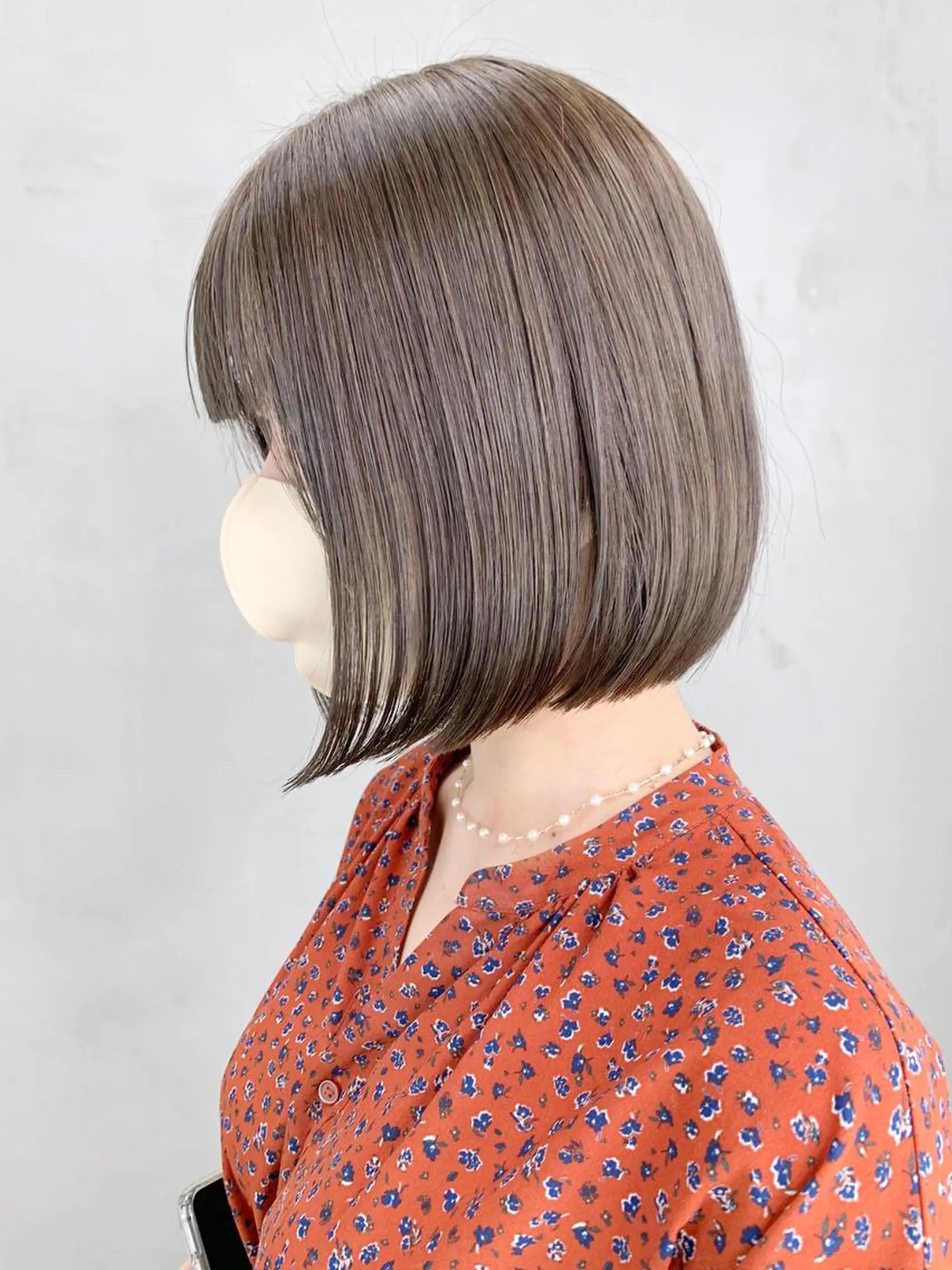 ミディアム カラー パーマ ヘアアレンジ ボブ ITbyALBUM 藤沢店のヘアスタイル