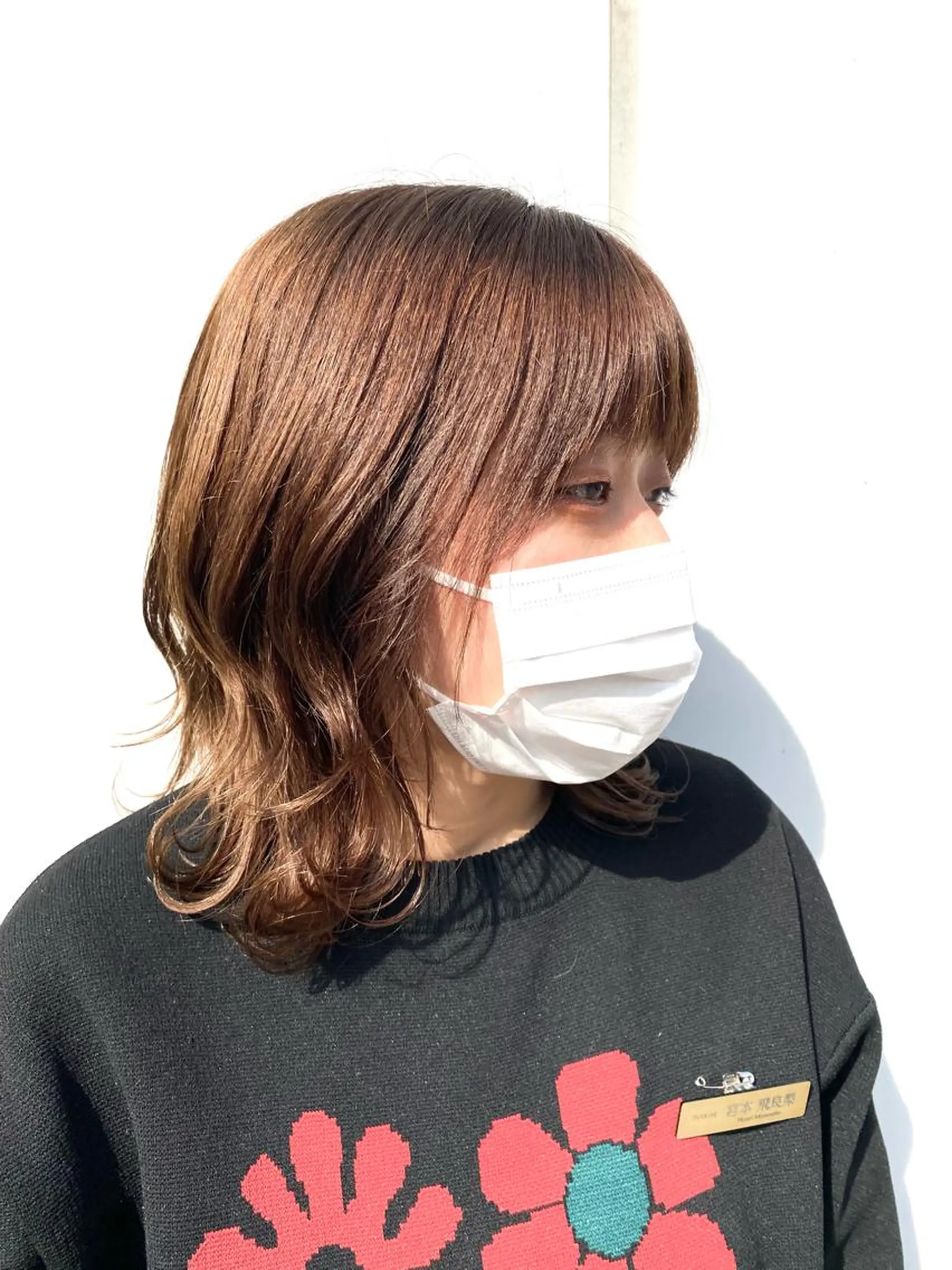 ミディアム カラー カット ヘアカラー 具志 真理子のヘアスタイル