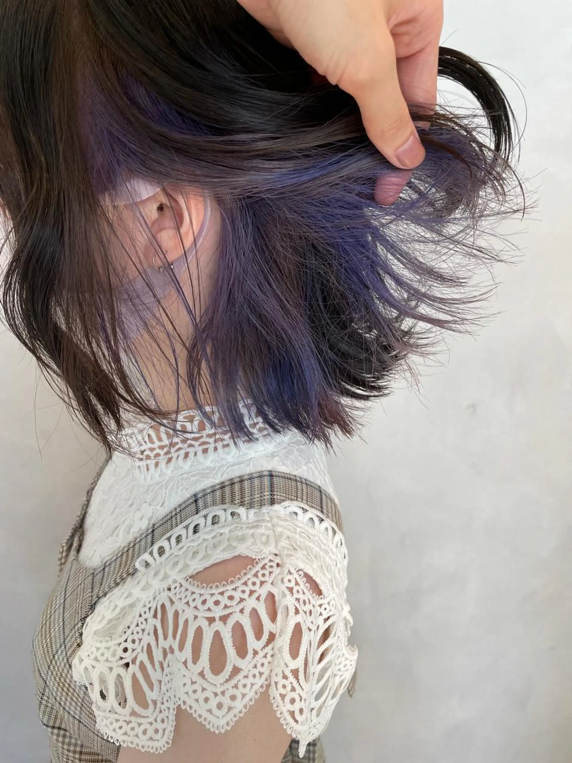 ミディアム カラー インナーカラー ラベンダーカラー パープルカラー ヘアカラー トリートメント 🔷ダブルカラーハイ トーン🔷櫻井走のヘアスタイル