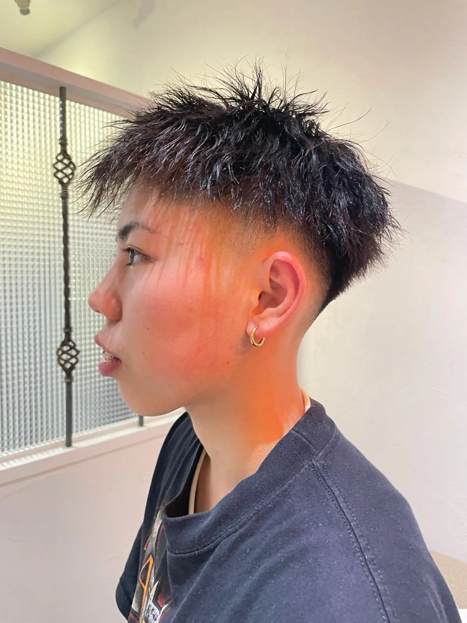 パーマ メンズ フェードカット メンズパーマ スキンフェード Men's hair salon First 中百舌鳥店所属・First なかもず 店 YUKIのヘアスタイル