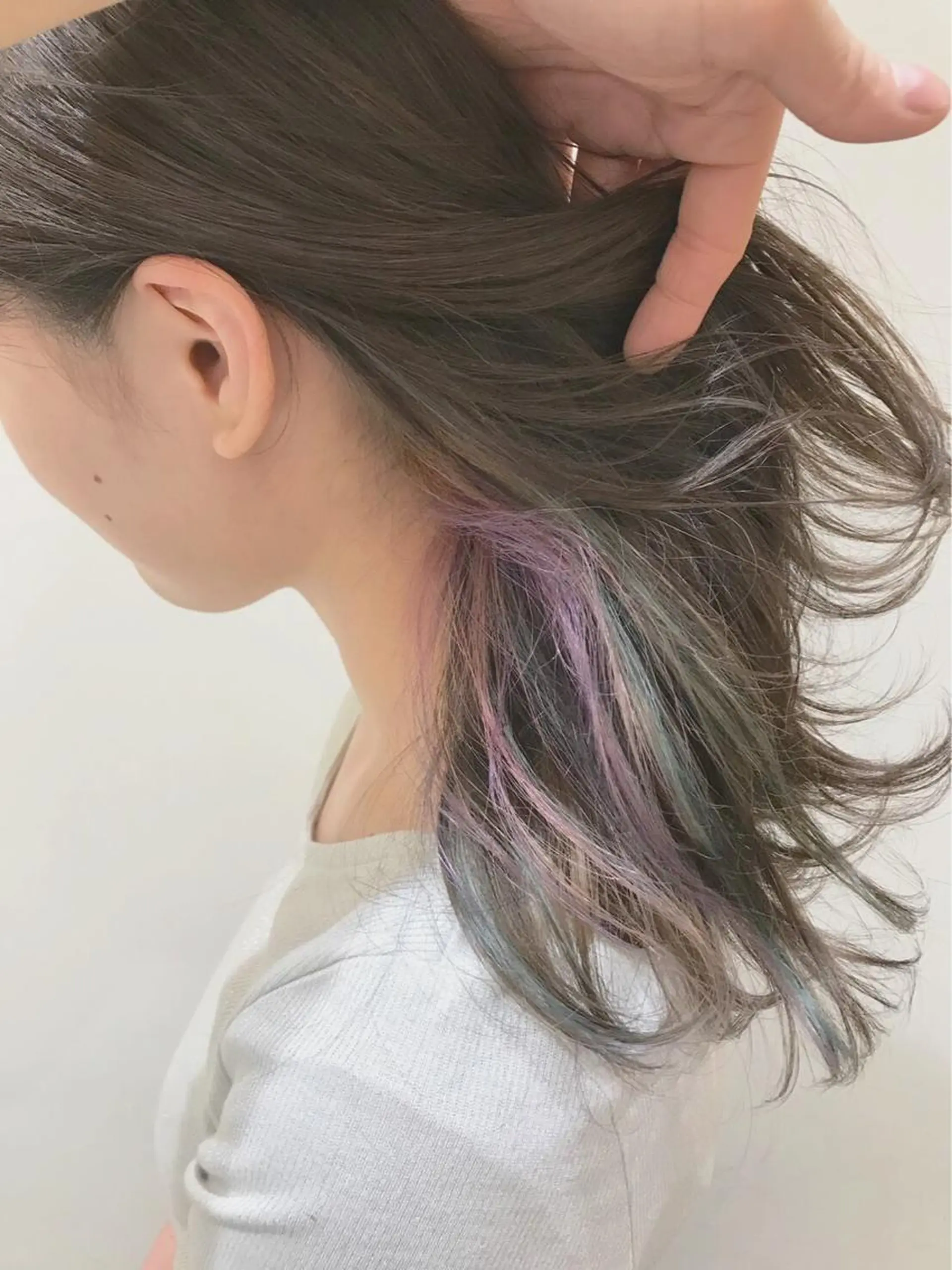 カラー パーマ ヘアアレンジ ハイライトカラー オリーブカラー 髪質改善 mihoko/ ニュアンスパーマのヘアスタイル