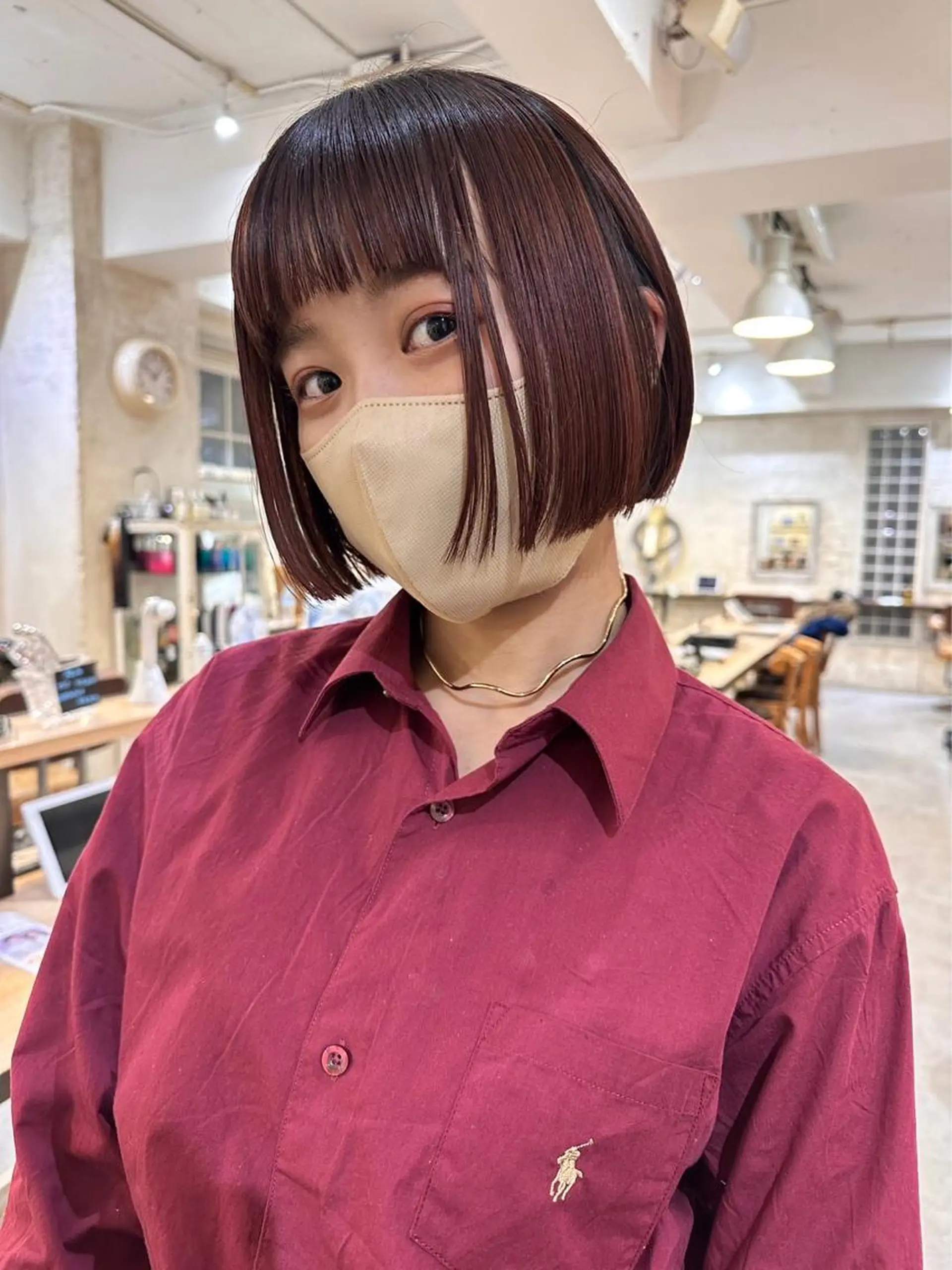 ショート カラー asuka/似合わせ /レイヤー/暖色のヘアスタイル