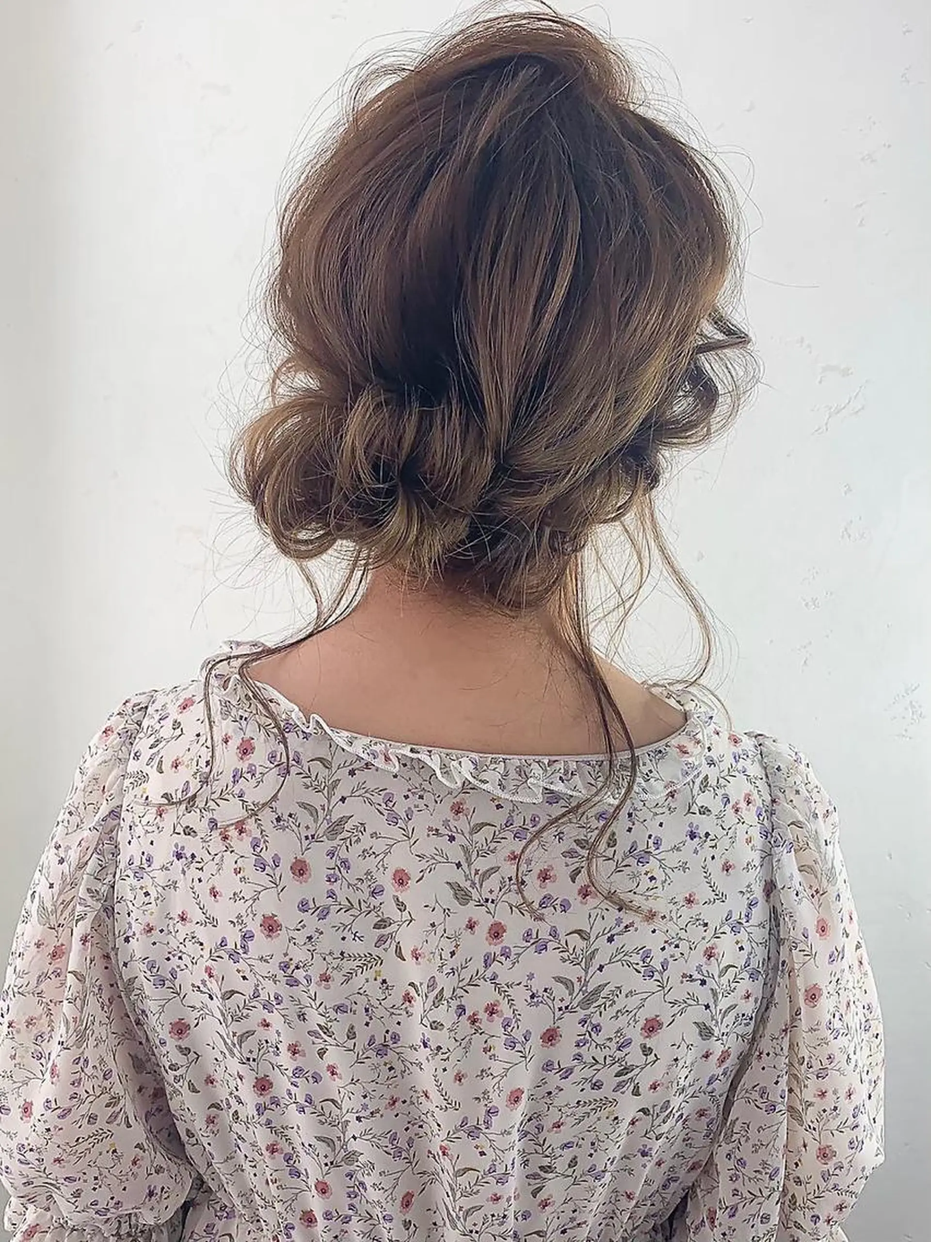 ミディアム カラー ヘアアレンジ Luxbe hakataのヘアスタイル