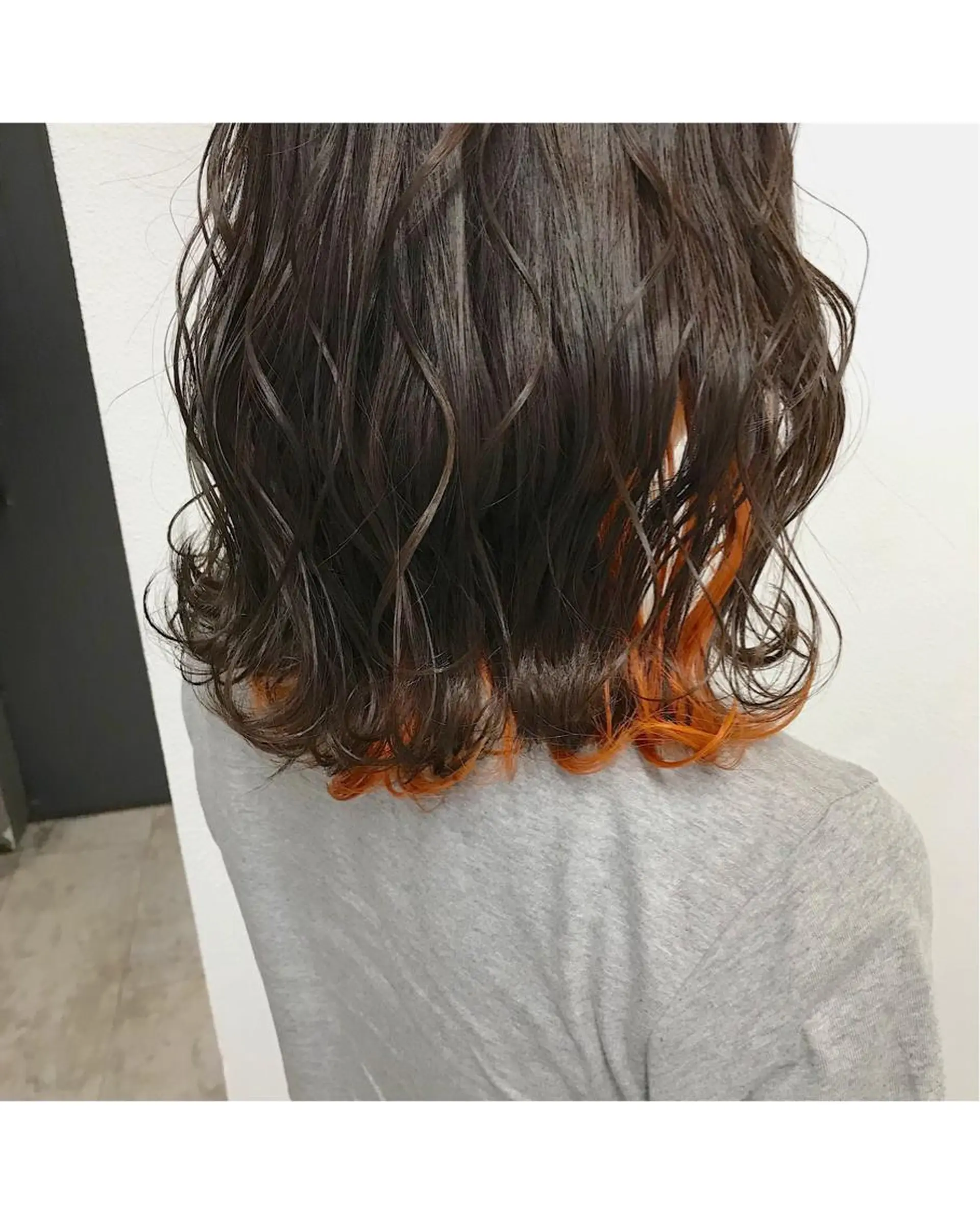 ミディアム カラー オレンジ ヘアカラー トリートメント lani 天神大名/ブリーチのヘアスタイル