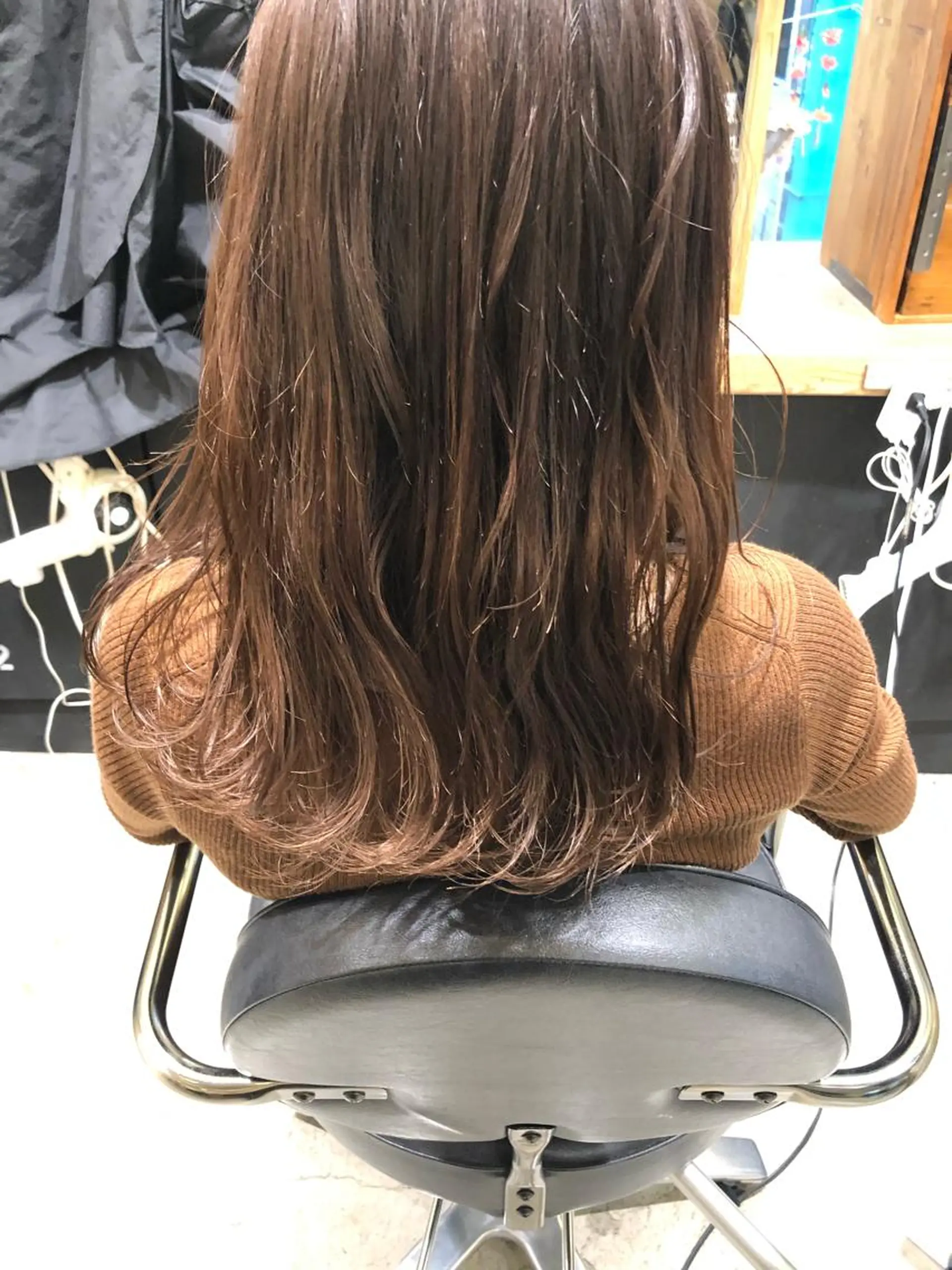 ロング カラー ベージュカラー ミルキーベージュ 舘野 太嘉宏のヘアスタイル