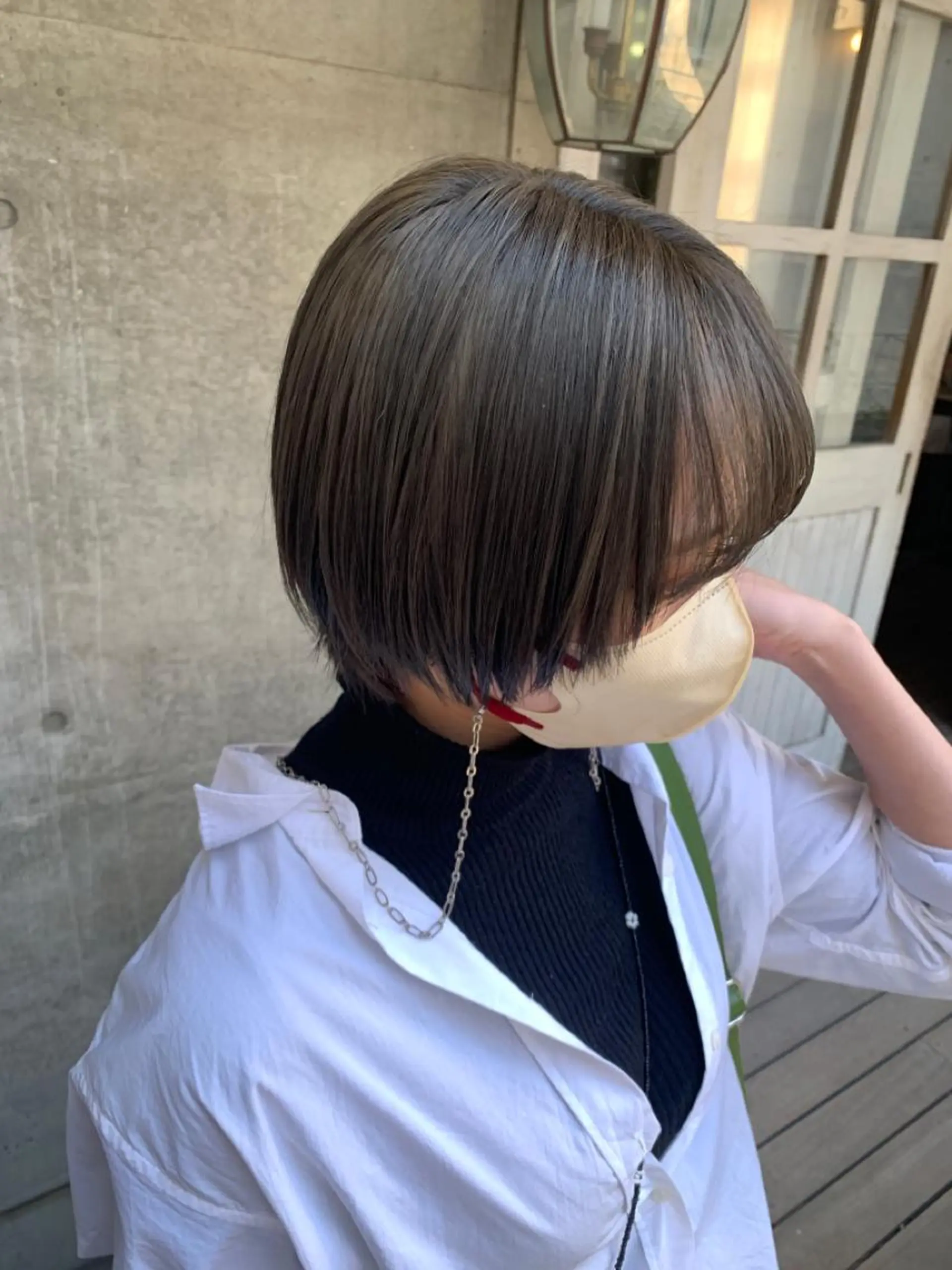 ショート カラー ヘアアレンジ キッズ ショートボブ バレイヤージュ ブリーチ ケアブリーチ 透明感カラー カット ヘアカラー 🌈難波🌈ベージュ カラー【ヒロム】のヘアスタイル
