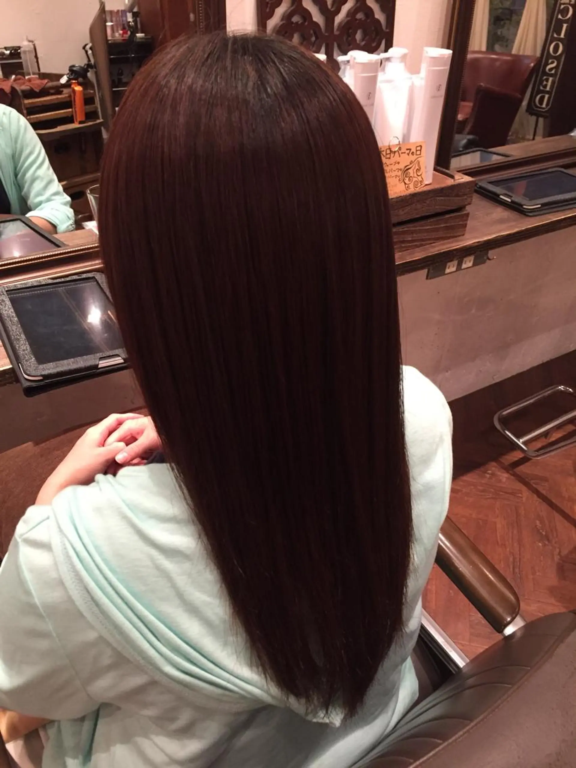 ロング 縮毛矯正 いしだ みさきのヘアスタイル