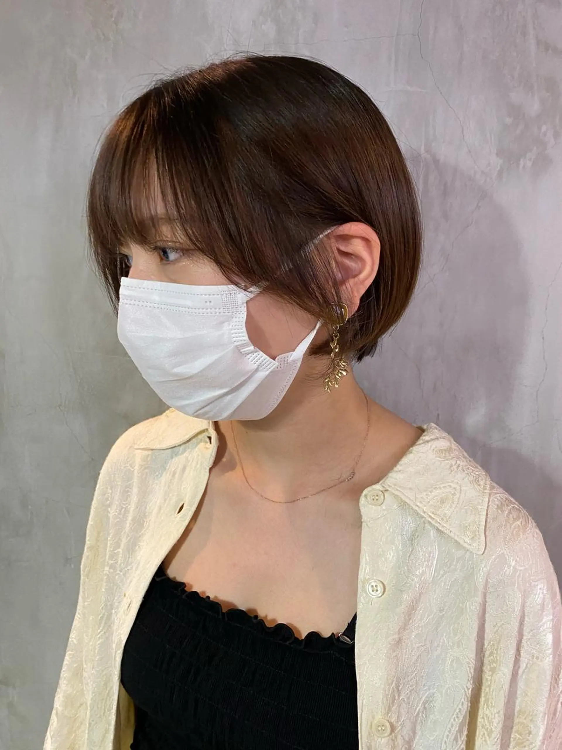 ショート カラー ヘアアレンジ SAKURA表参道所属・切りっぱなしボブ/ デザインカラー店長のヘアスタイル