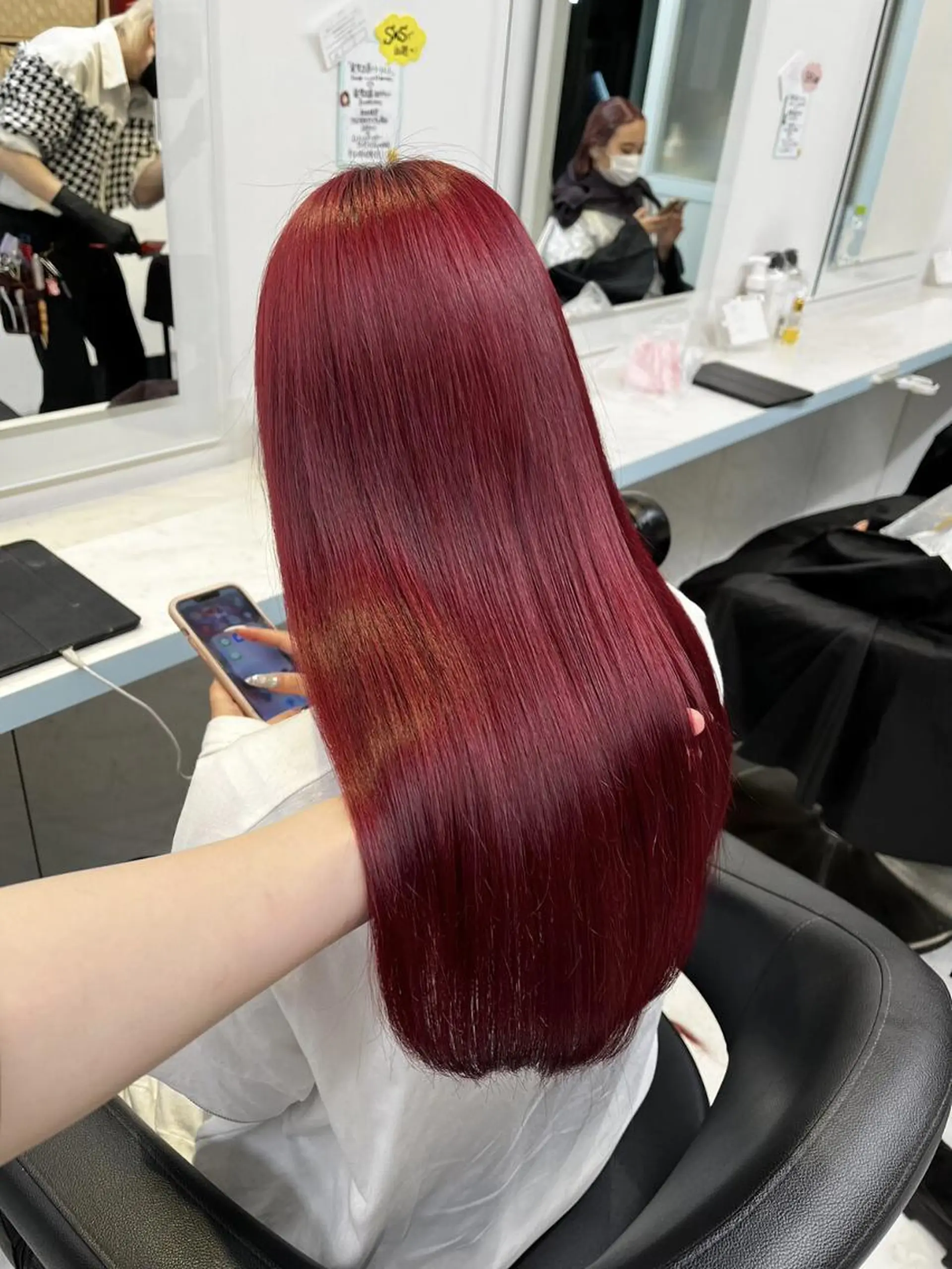 カラー 盛れる韓国RED🥀 sayakaのヘアスタイル
