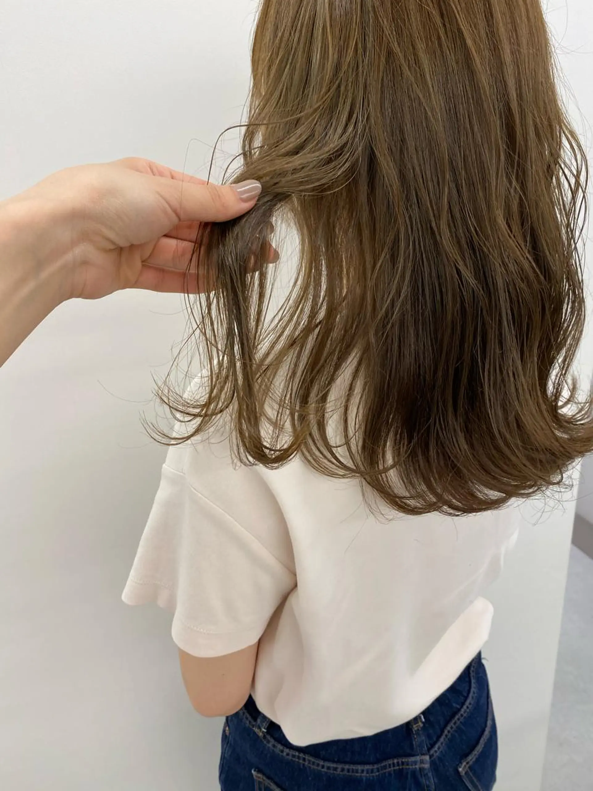 ミディアム カット ヘアカラー トリートメント SANC hair salonのヘアスタイル