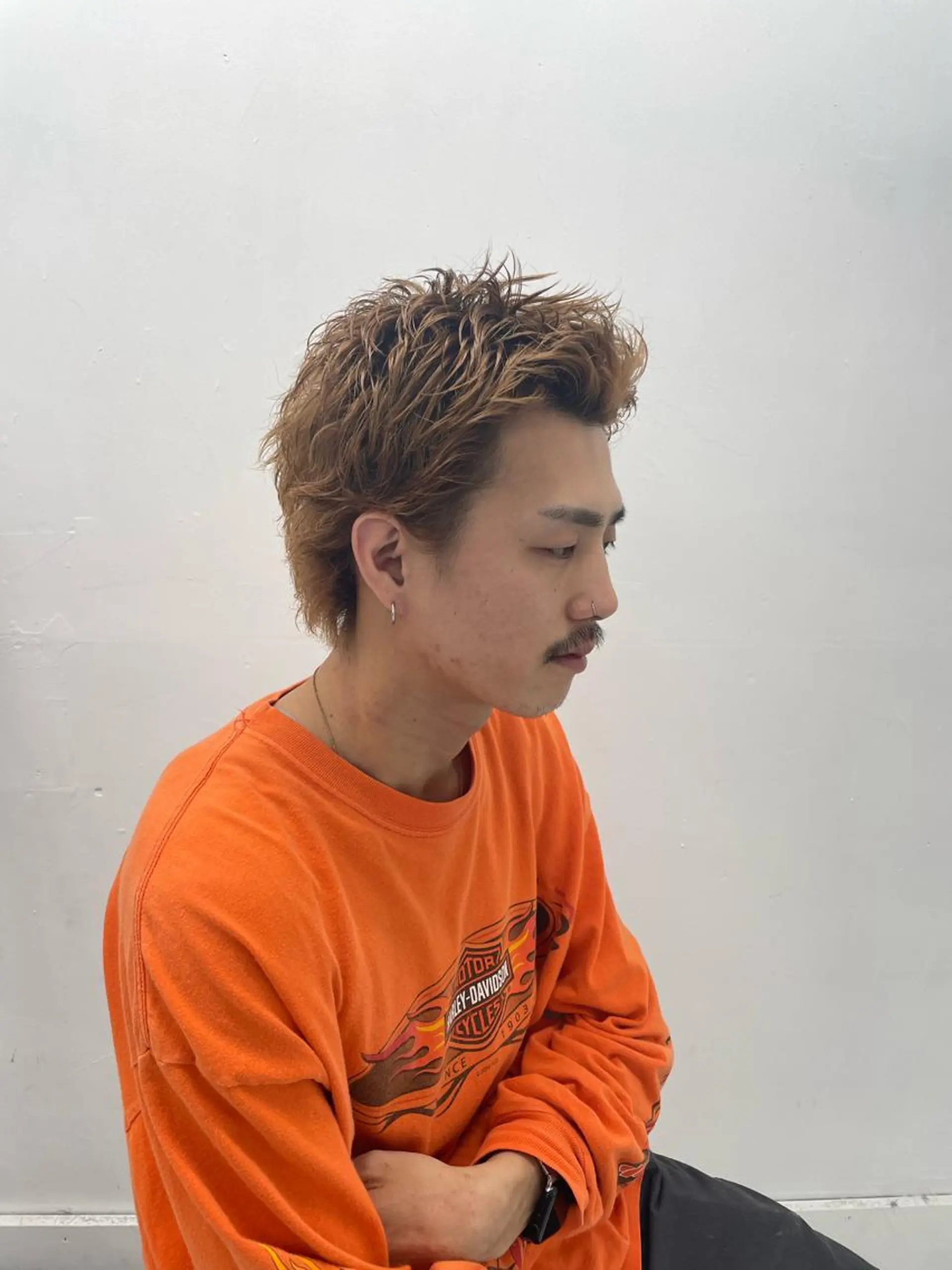 ショート カラー パーマ メンズ メンズパーマ スパイキーショート ショートヘア 【柏メンズパーマ職人 】店長　KAZUMAのヘアスタイル