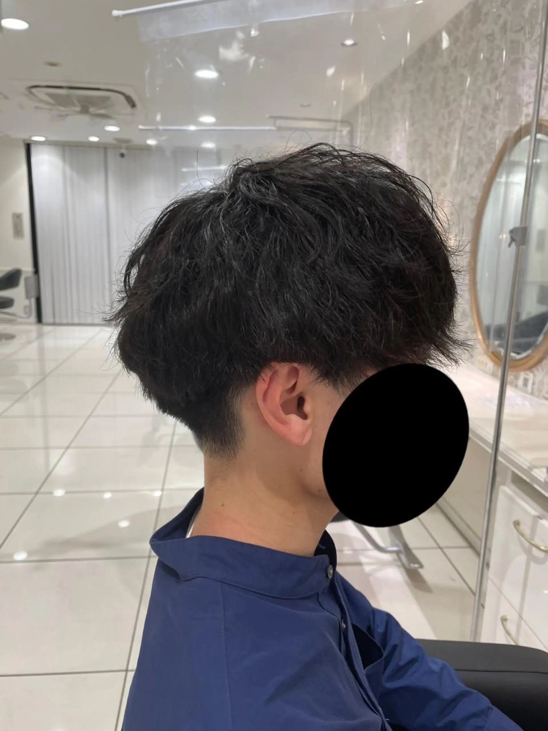 パーマ メンズ センターパート 川島爽楽のヘアスタイル