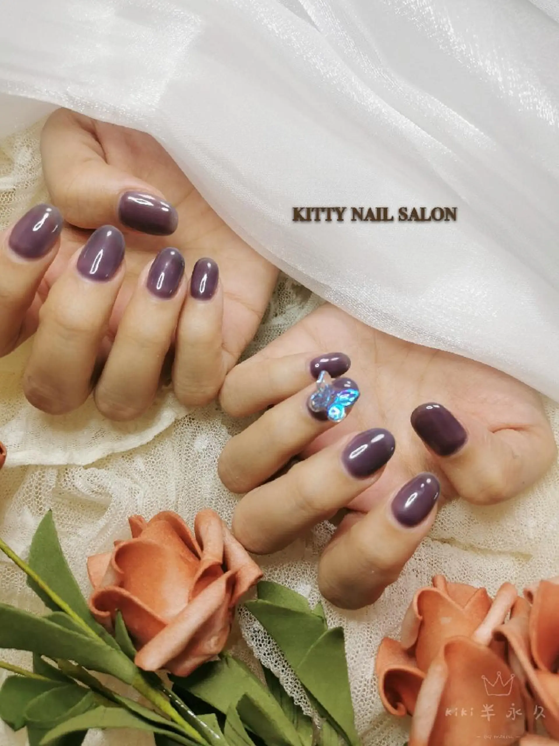 ネイル ストーンネイル ハンドネイル kitty nail salonのネイルデザイン