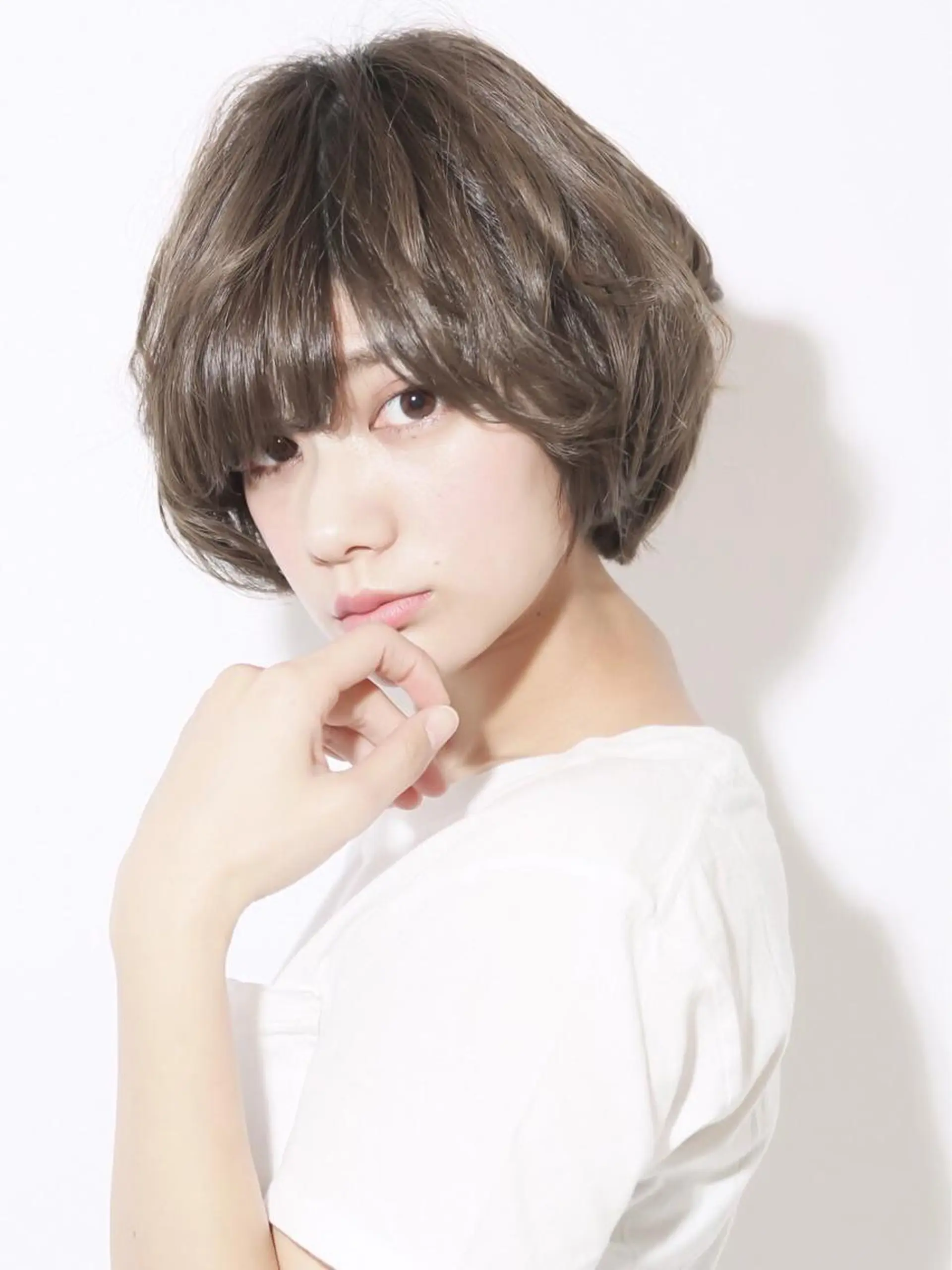 ショート カラー フェザーパーマ/ ダブルカラー/藤田のヘアスタイル