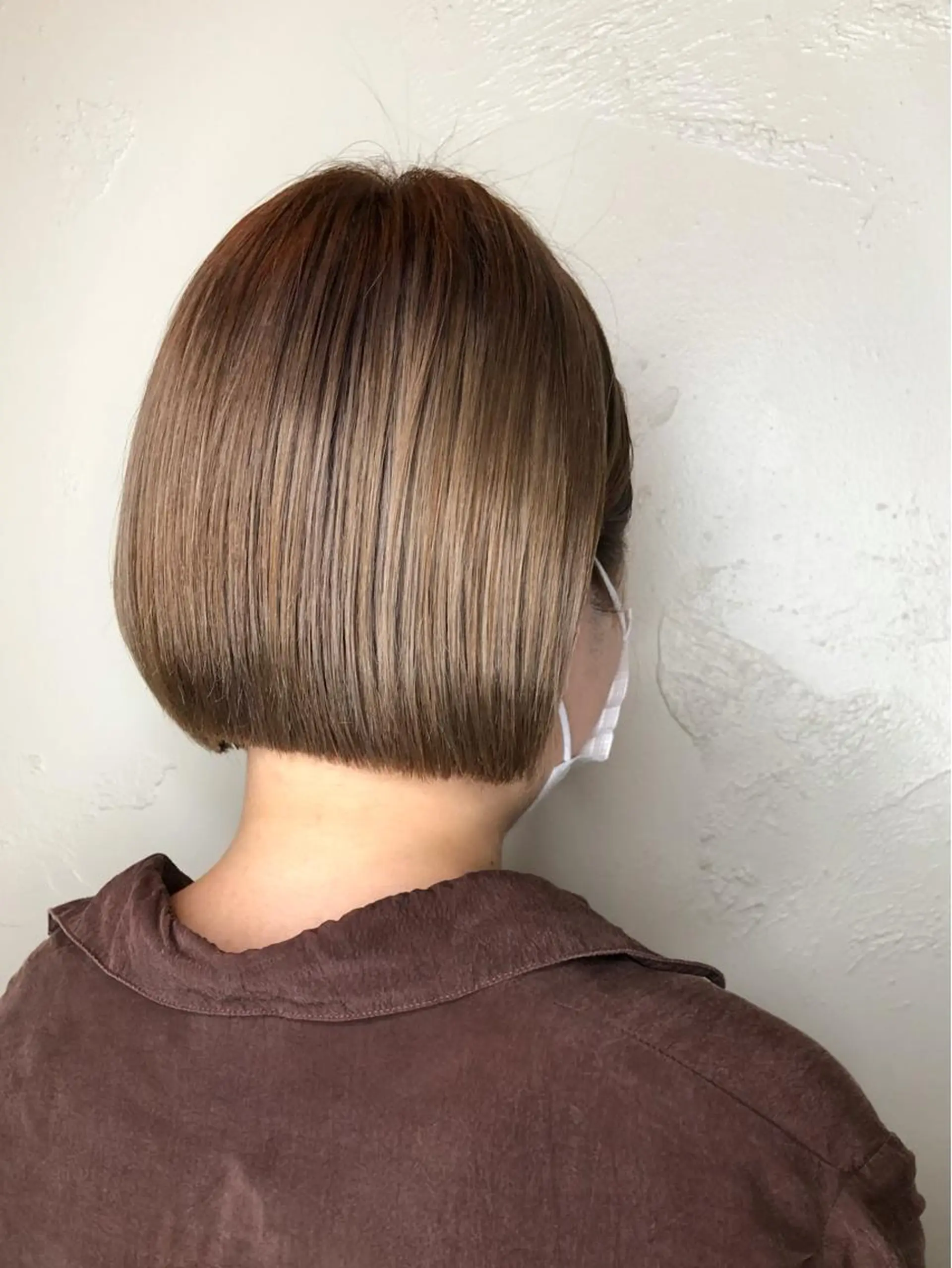 ショート カラー ボブ カット ヘアカラー トリートメント ショート/レイヤー/ ボブ/縮毛矯正のヘアスタイル