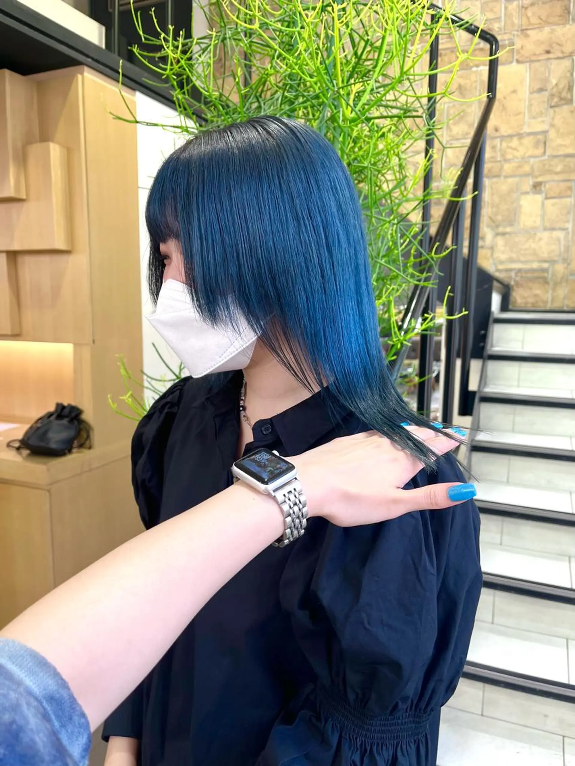 ミディアム カラー カット ヘアカラー 海外girl🤎 透明感ベージュmaoのヘアスタイル