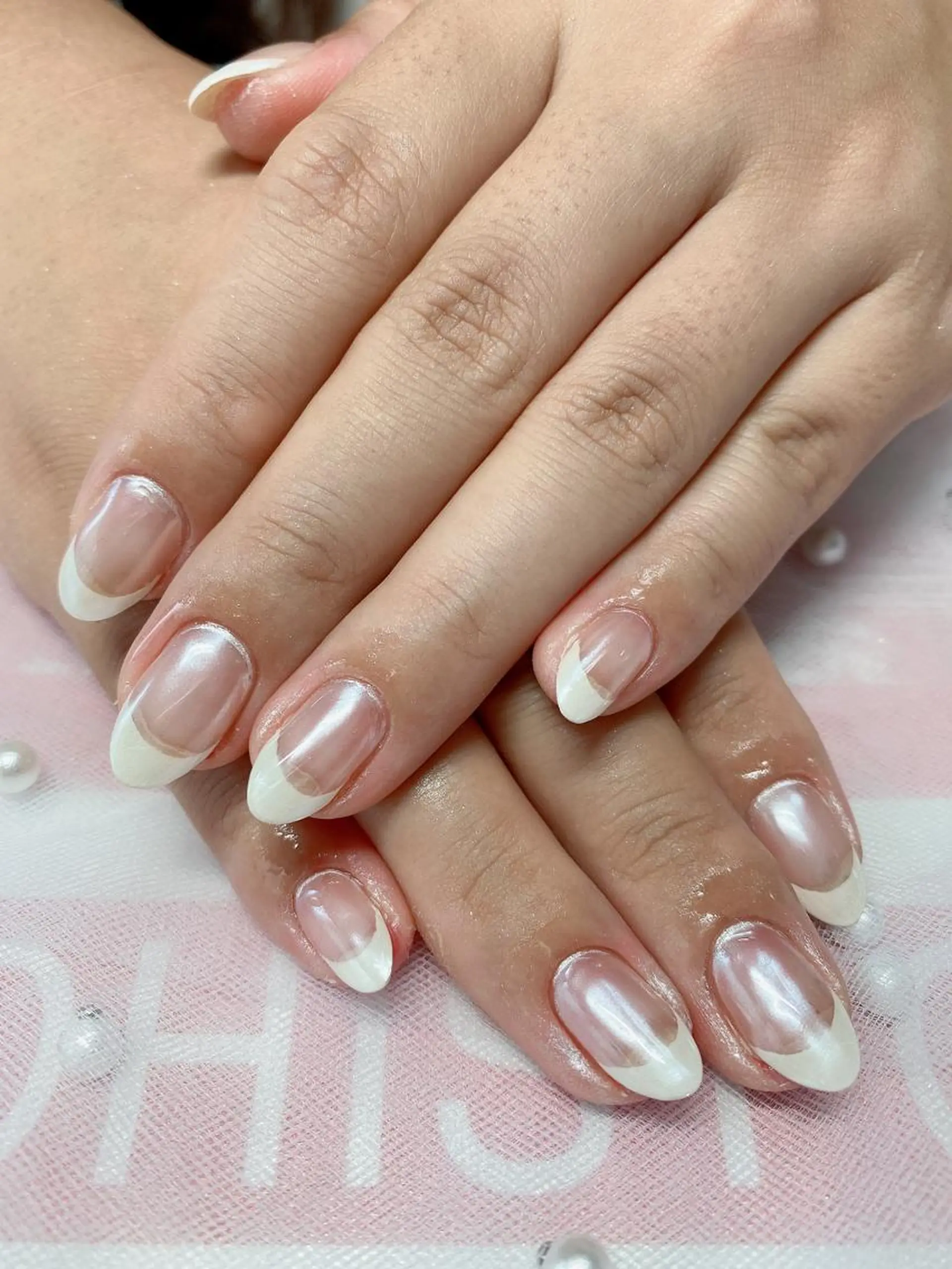 ネイル フレンチネイル ミラーネイル Jasmine nailsalon所属・ジャスミン ネイルサロンのネイルデザイン