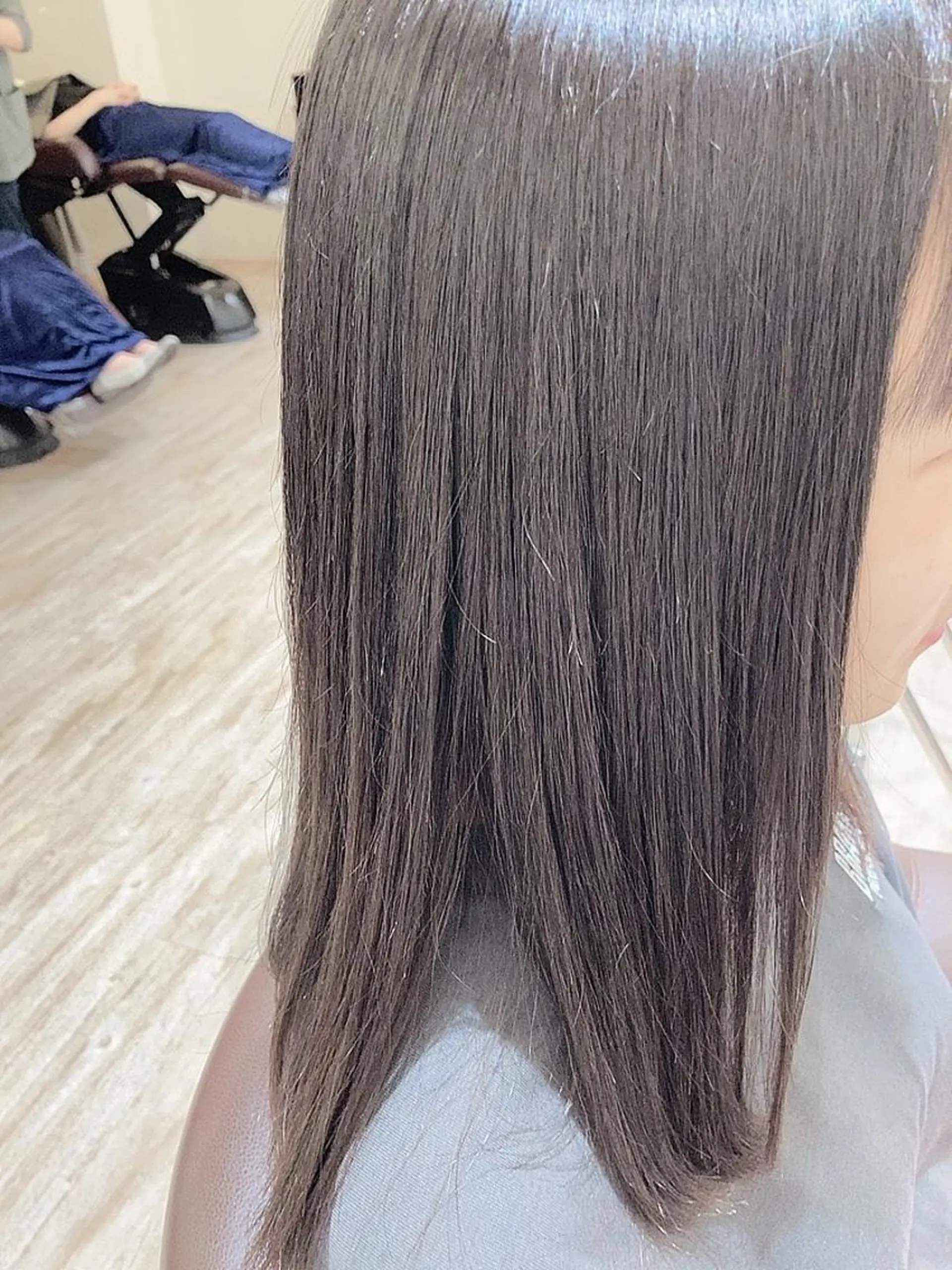 セミロング パーマ 縮毛矯正 佐藤 睦月のヘアスタイル