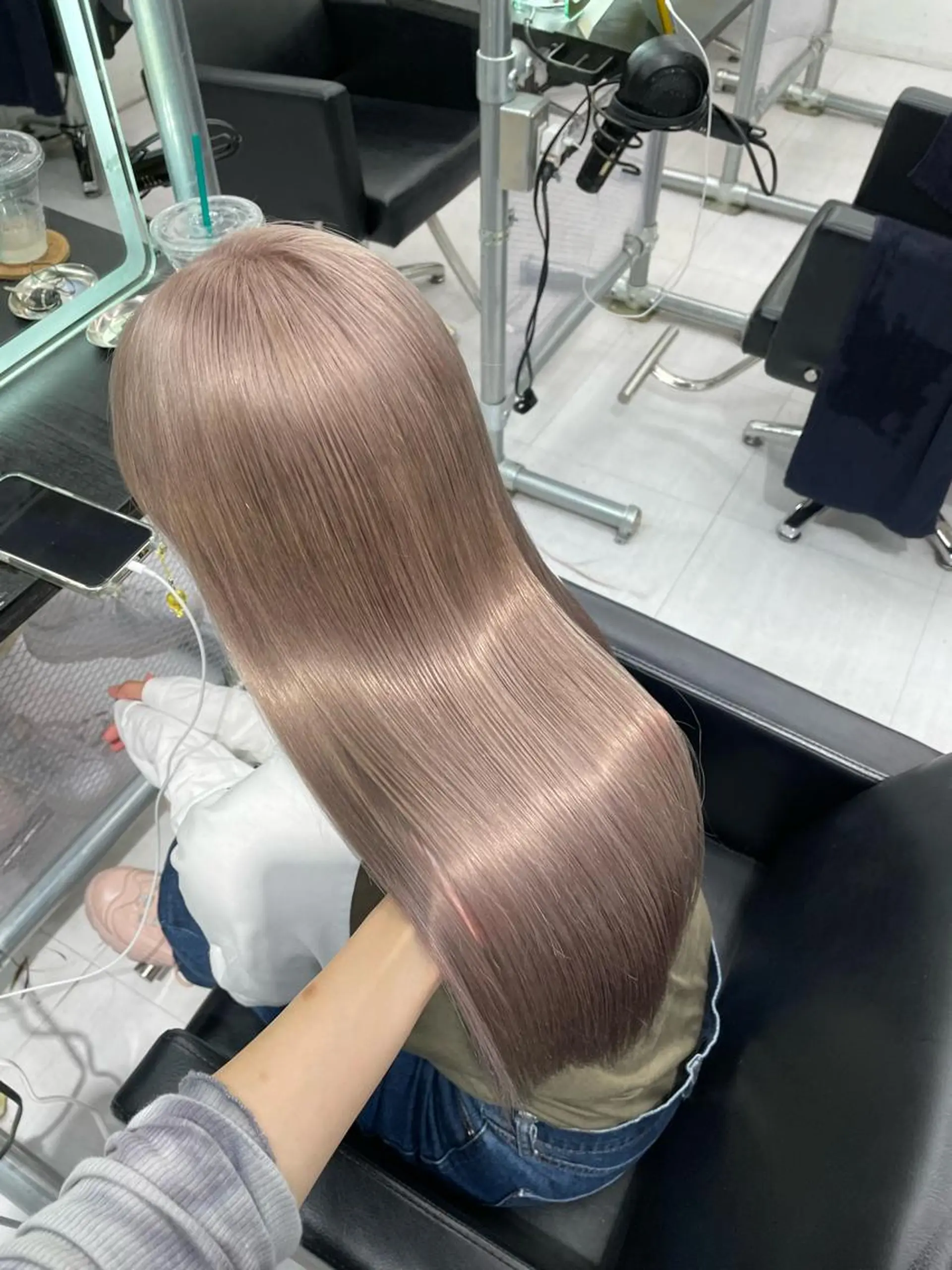 ロング アッシュ ピンクブラウン パープルカラー ボブ 学生 当日予約大歓迎💕/ Chisatoのヘアスタイル