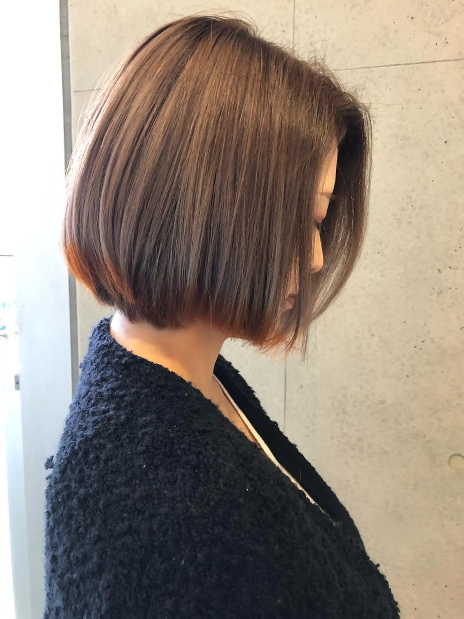 カラー オレンジ 松本 明日可のヘアスタイル