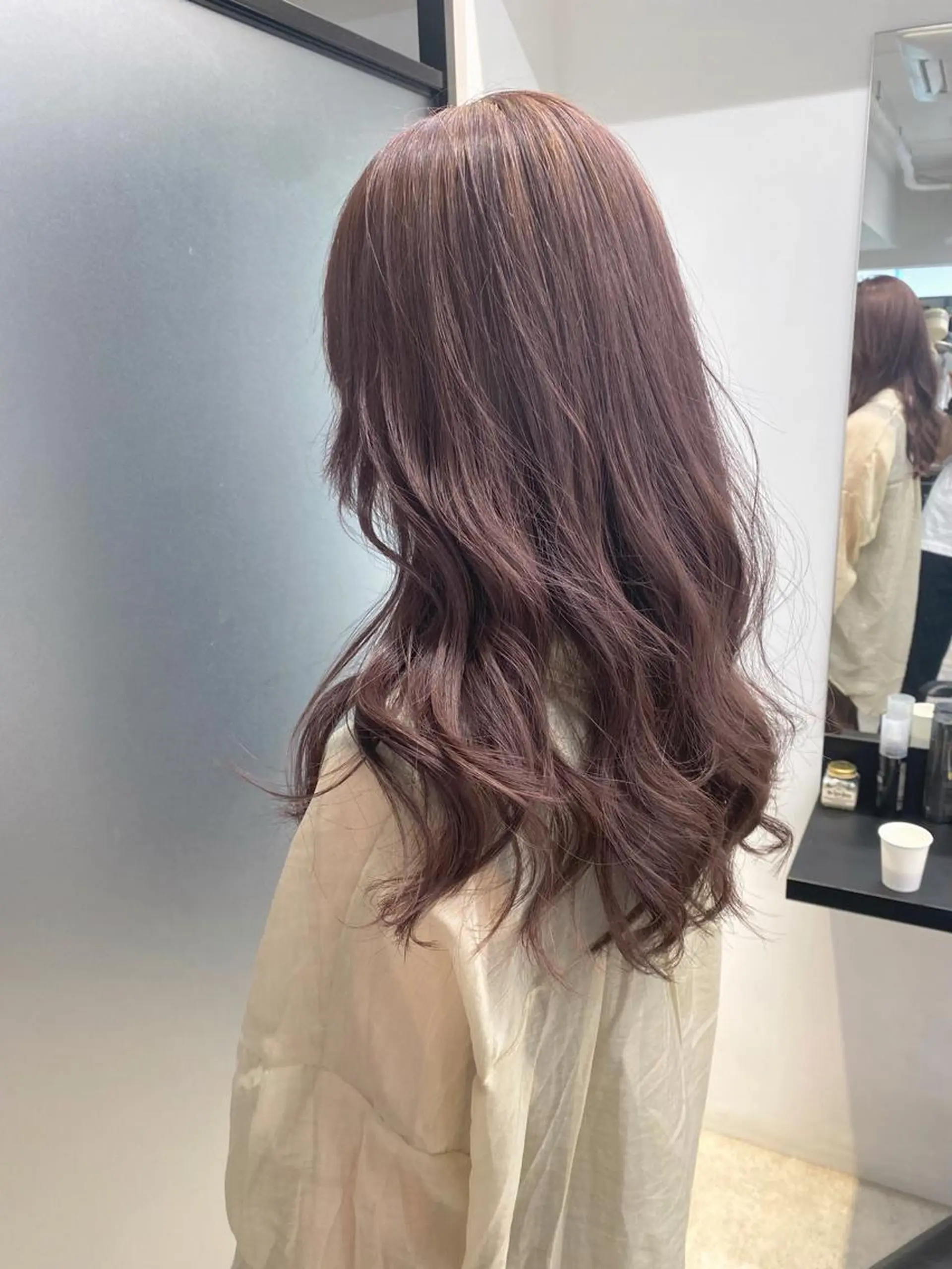 ロング カラー ブリーチ ケアブリーチ ピンクカラー シェアサロン　salowin所属・✨ブリーチなし透明感 カラー🥇ユースケのヘアスタイル