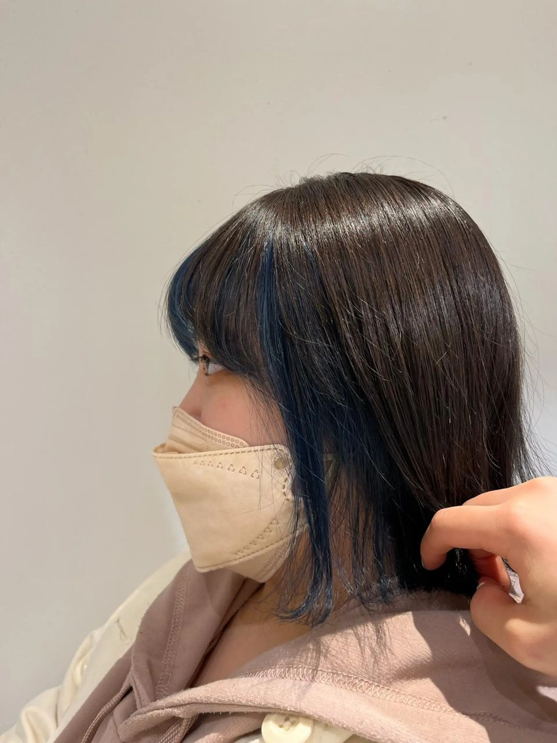 ミディアム カラー ボブ/ハイトーン特化 solua上本町のヘアスタイル