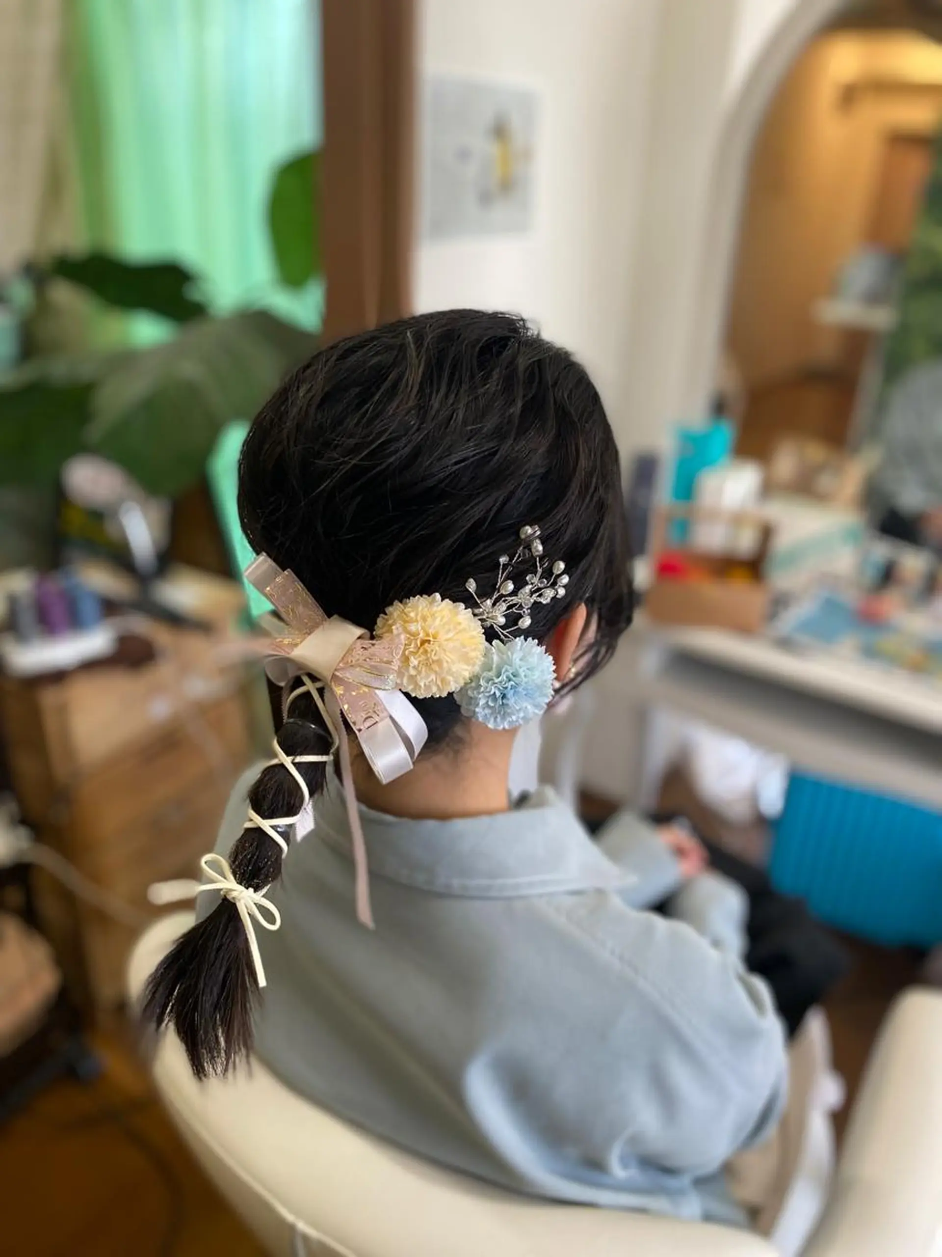 セミロング ヘアアレンジ hairmake Sakura松本真理のヘアスタイル
